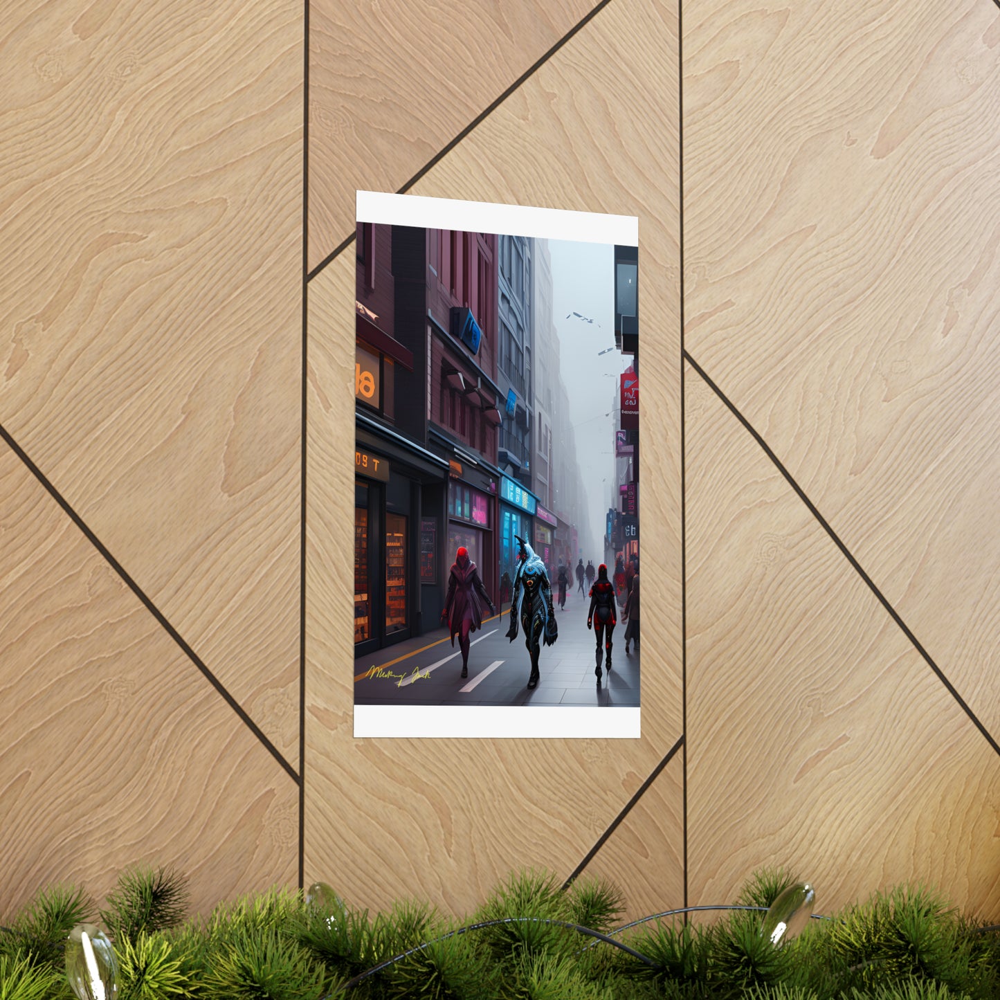 High Street into the Future Matte Vertical Posters