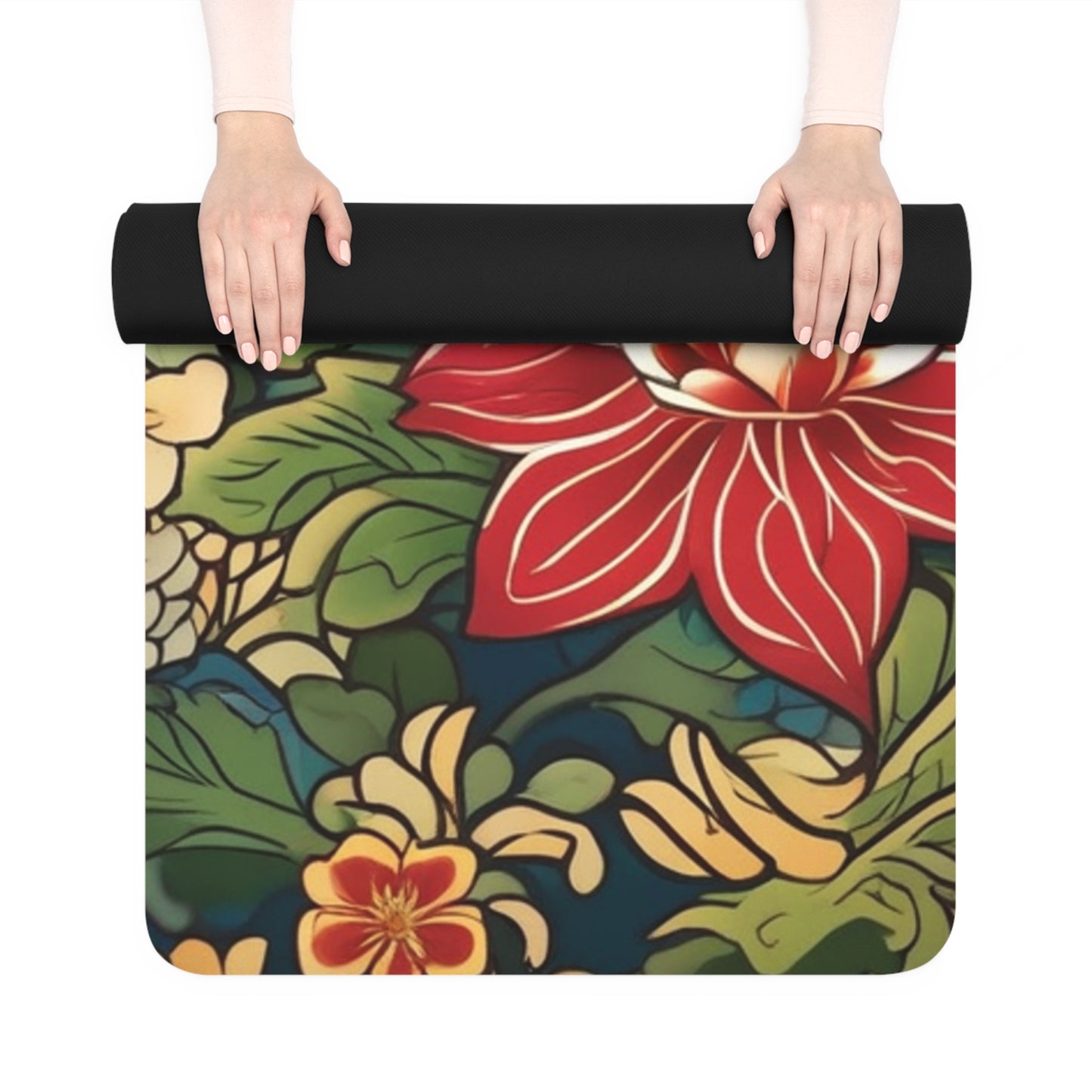 Flower Power Rubber Yoga Mat