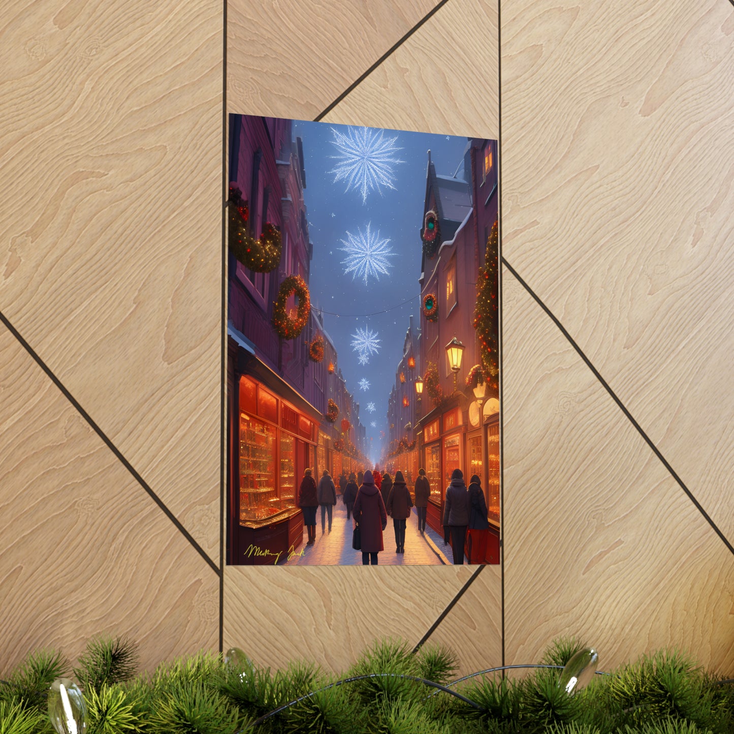 Christmas Shoppers Matte Vertical Posters