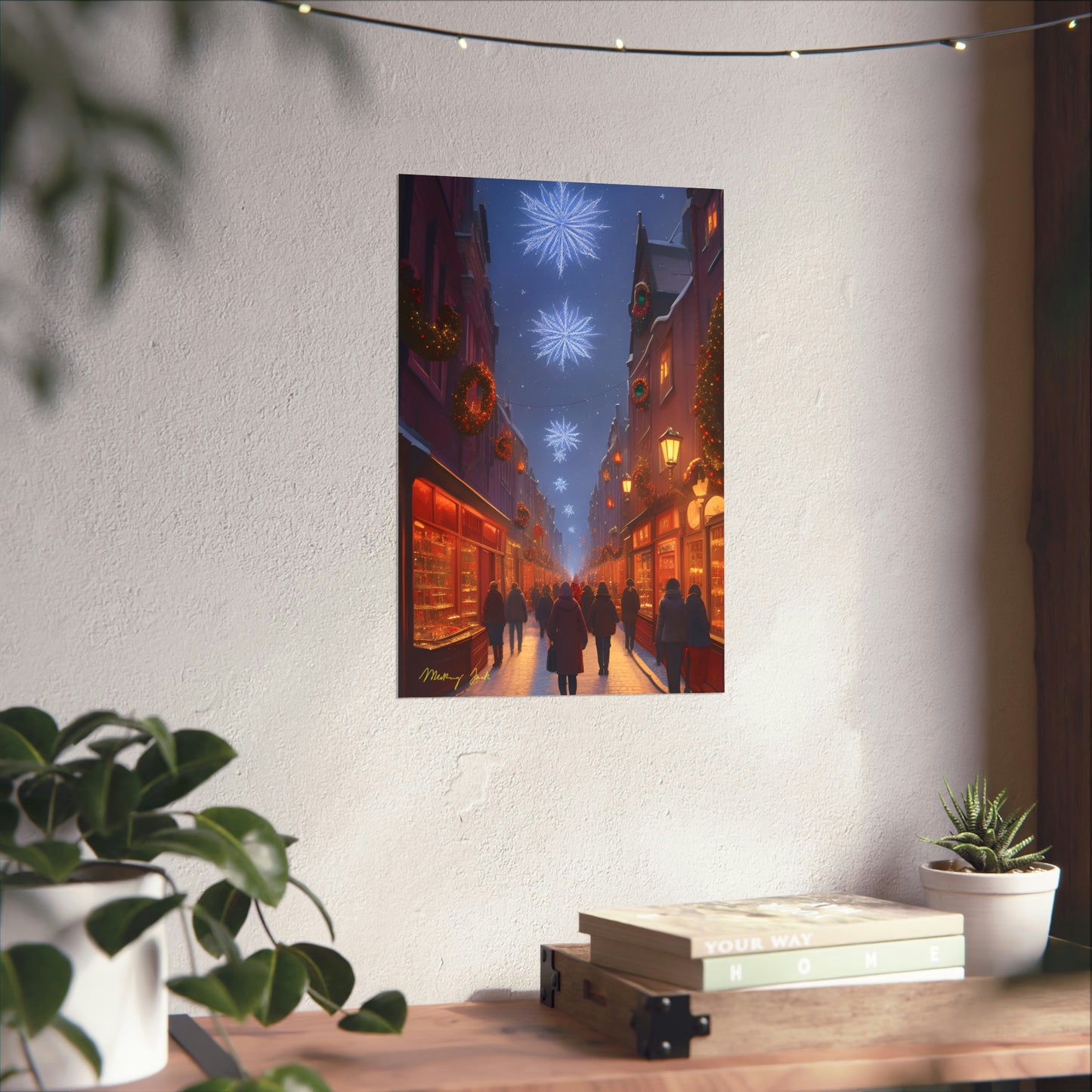 Christmas Shoppers Matte Vertical Posters