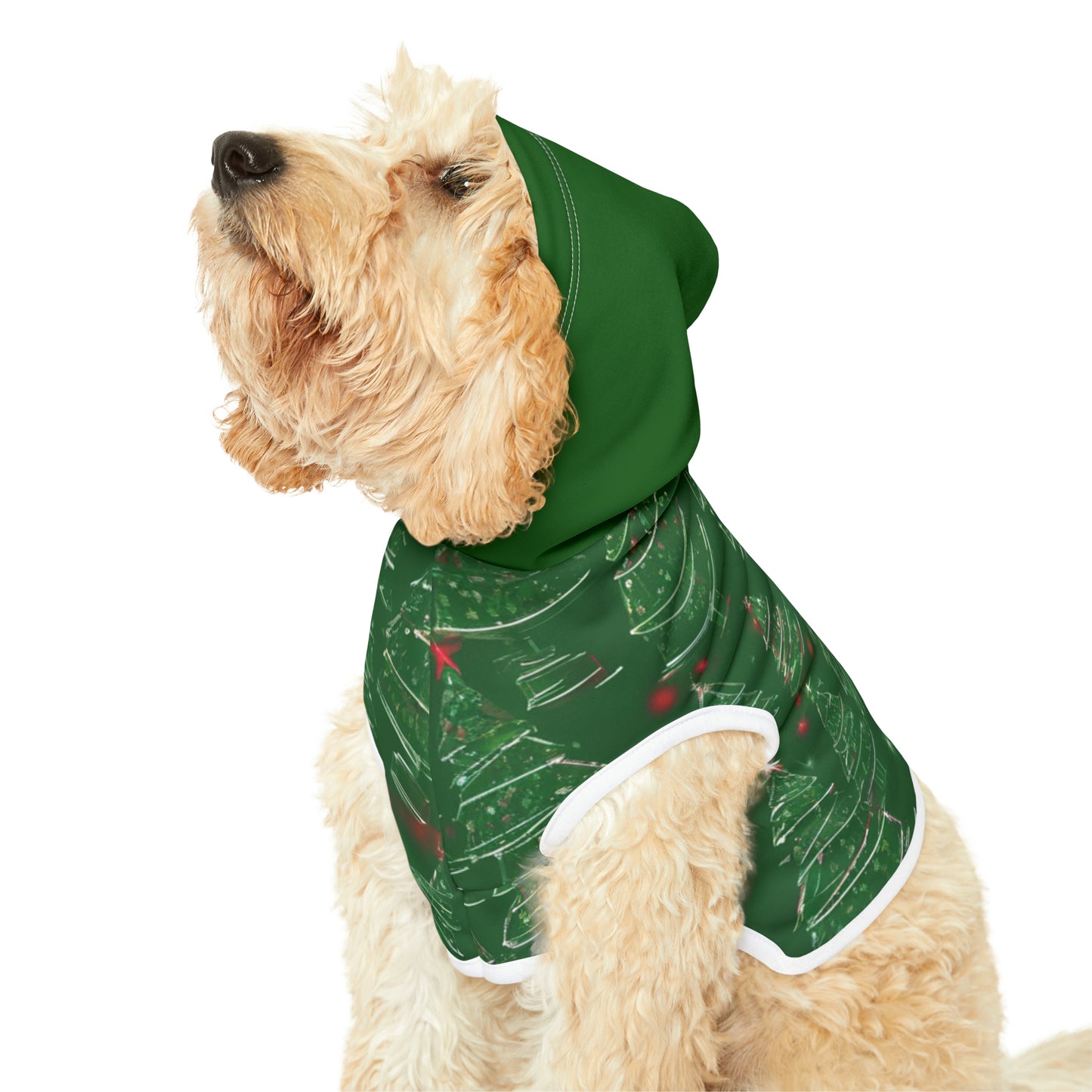 Christmas Tree Green Hood Pet Hoodie