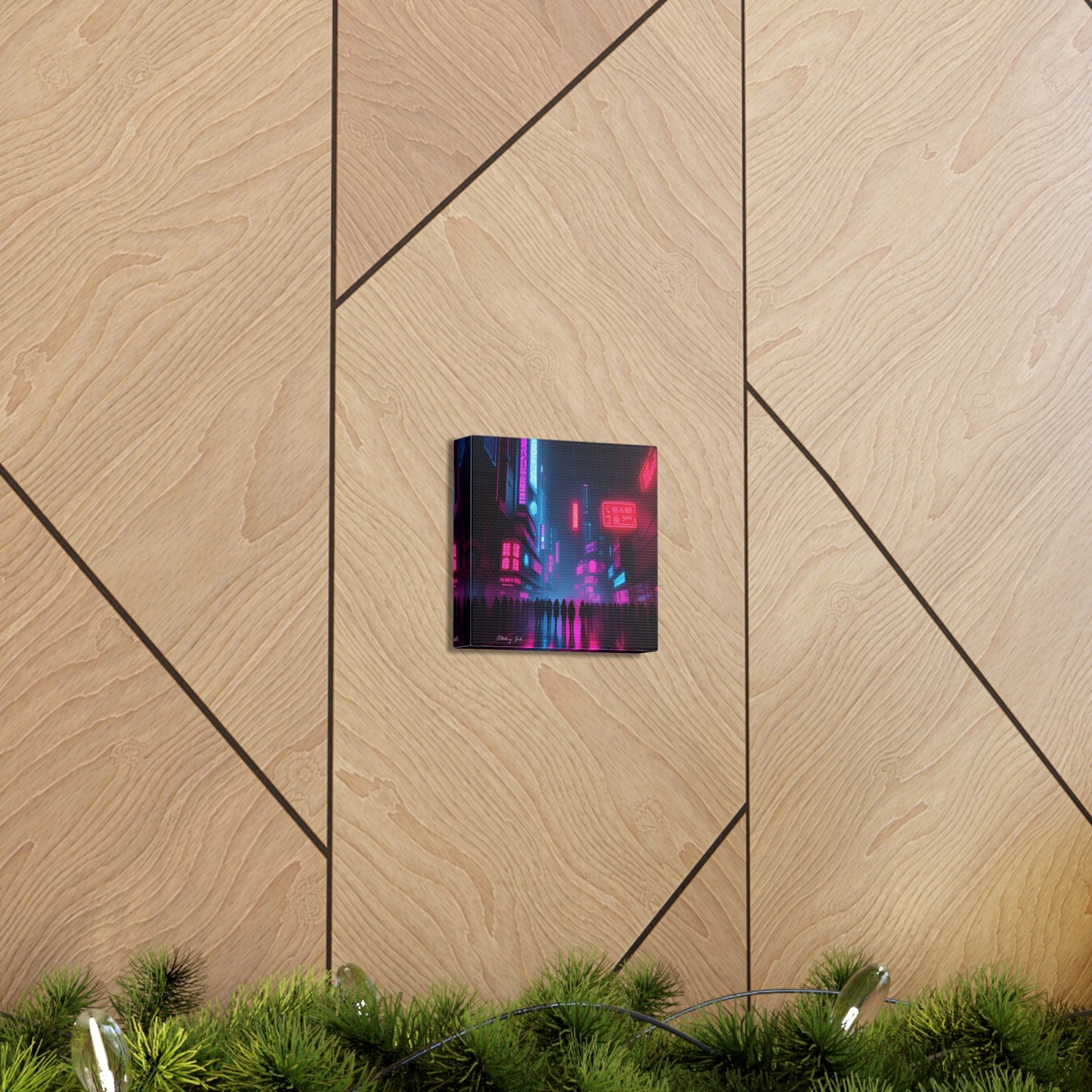 Shopping High Street Sales Futuristic Canvas Gallery Wraps