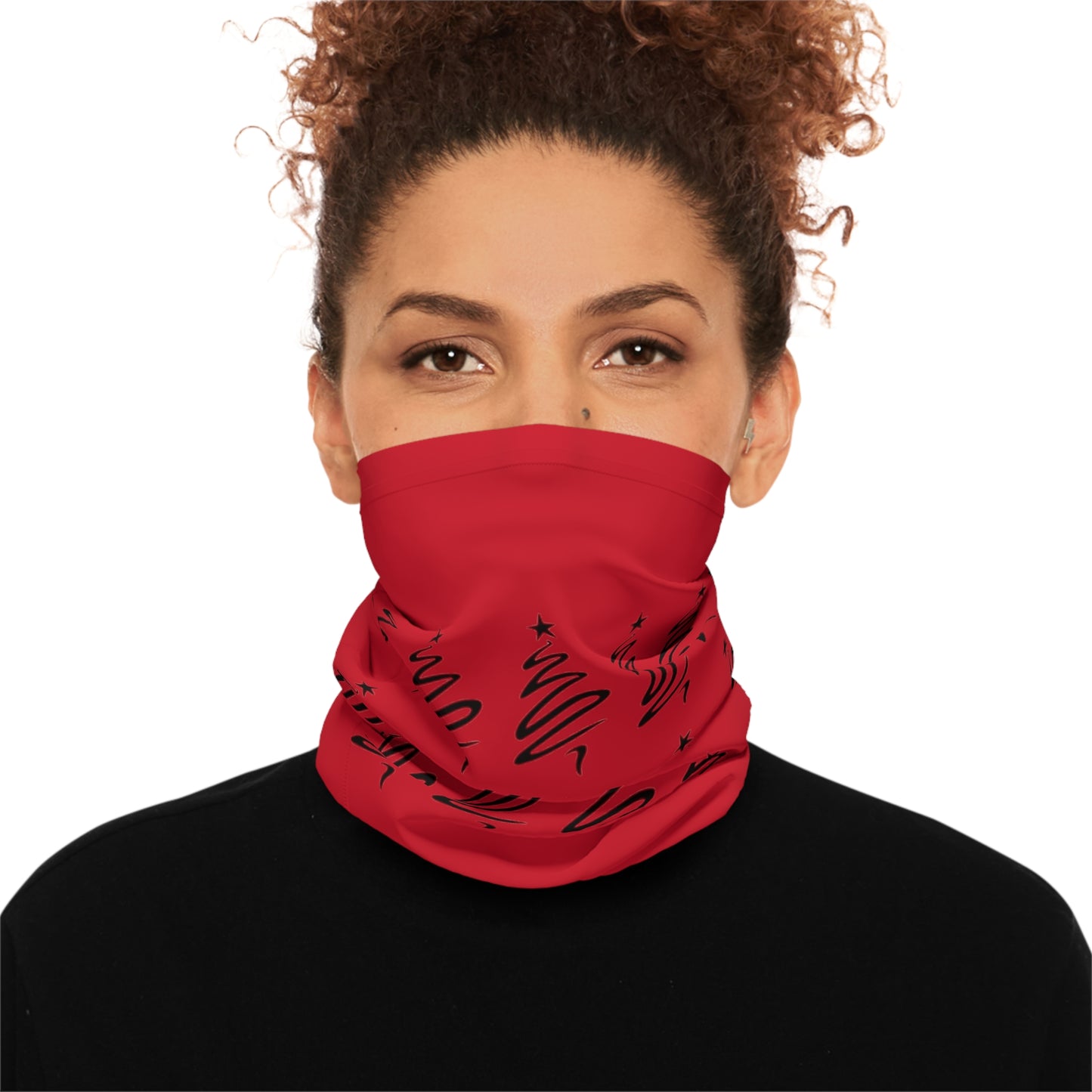 Christmas Tree Dark Red Midweight Neck Gaiter