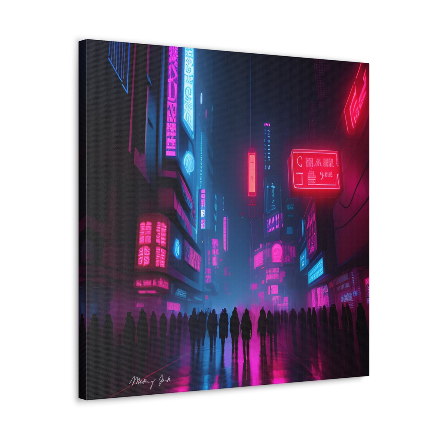 Shopping High Street Sales Futuristic Canvas Gallery Wraps