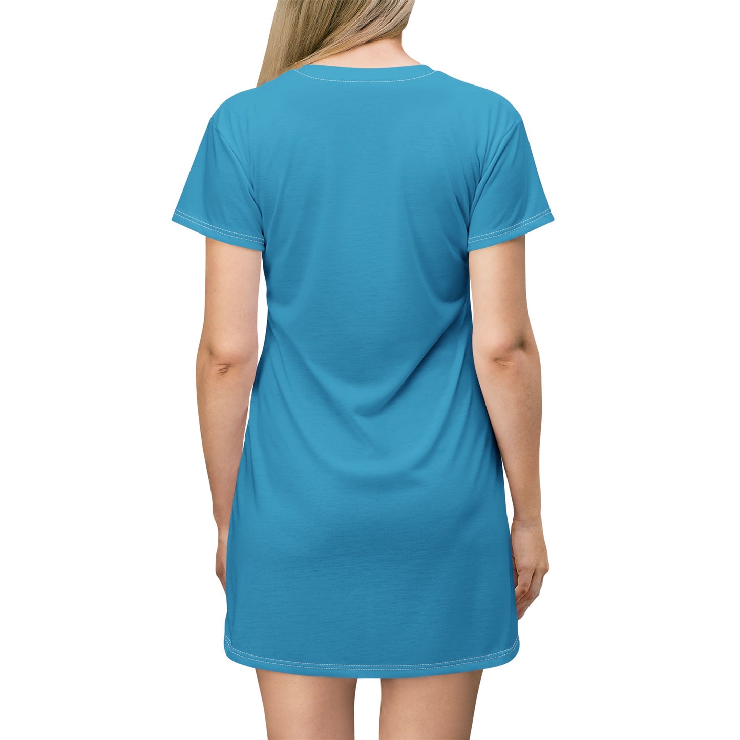 Good Witch T-Shirt Dress (AOP) turquoise