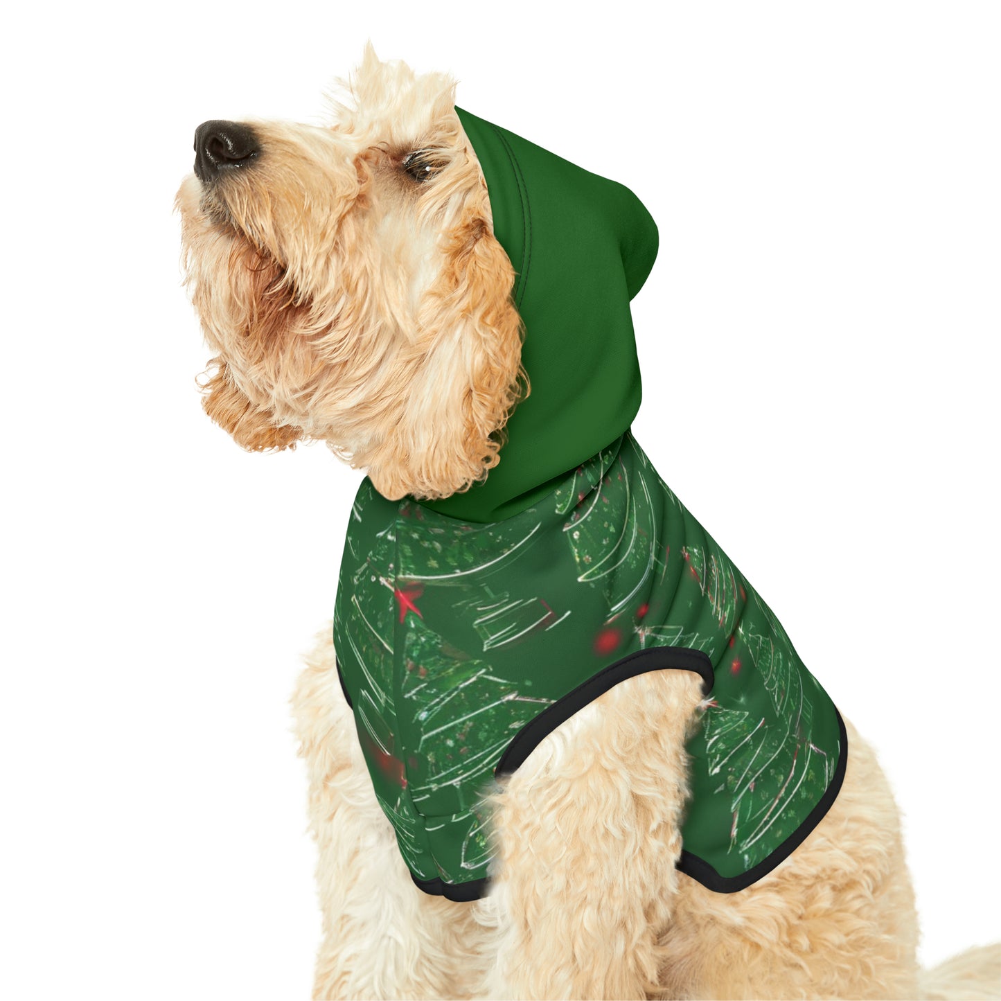 Christmas Tree Green Hood Pet Hoodie