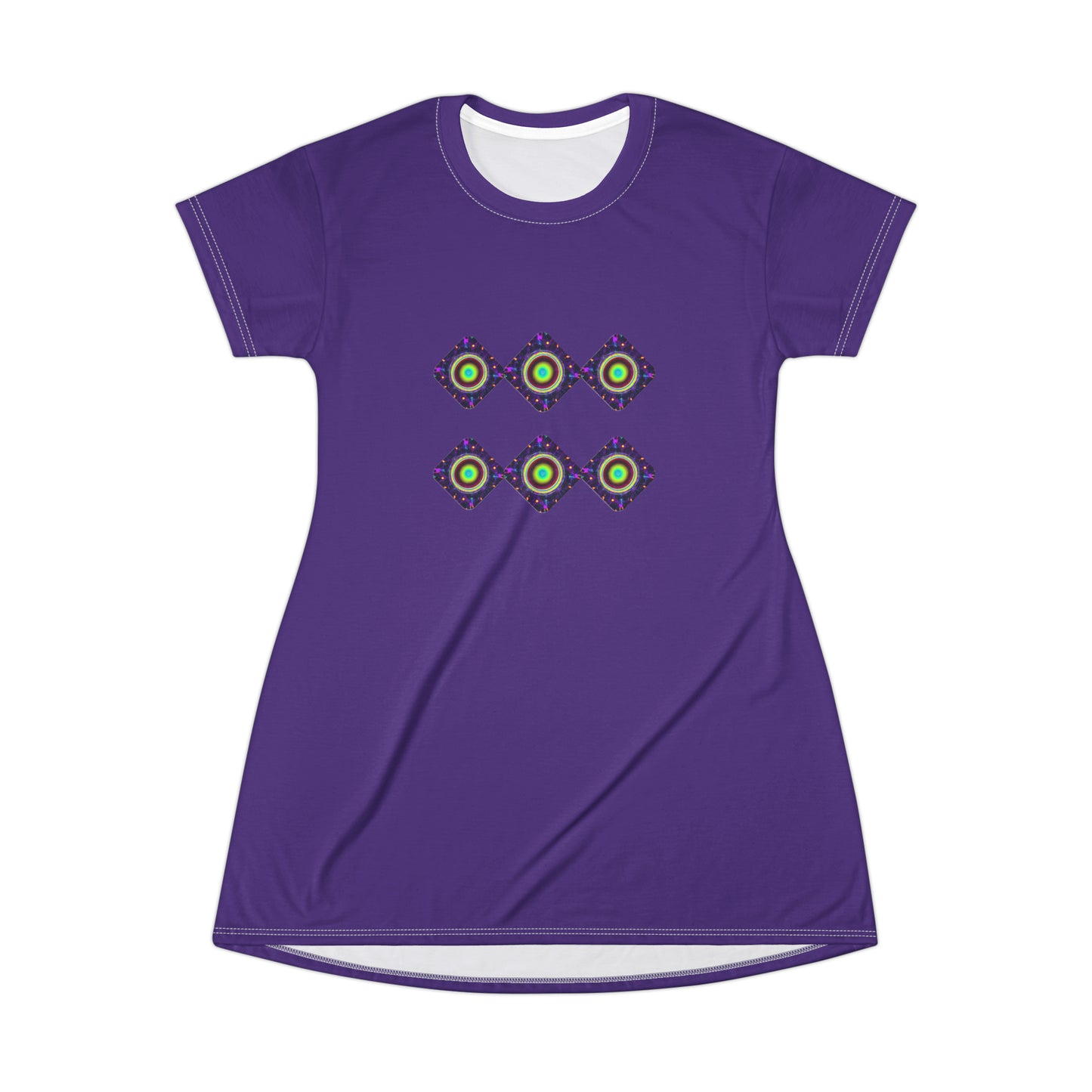Galaxy T-Shirt Dress (AOP) dark purple