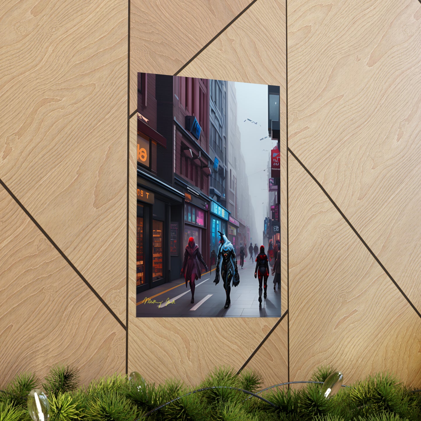 High Street into the Future Matte Vertical Posters