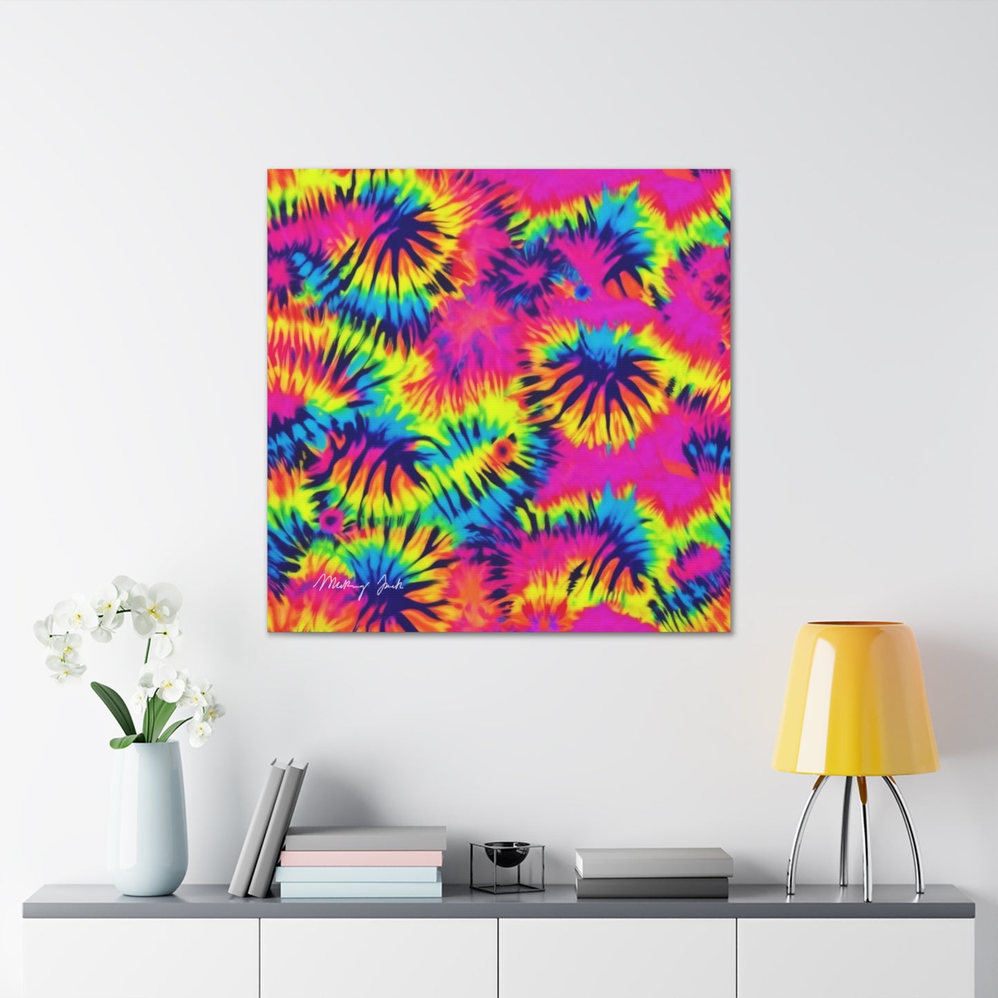 Neon Dandelions Canvas Gallery Wraps