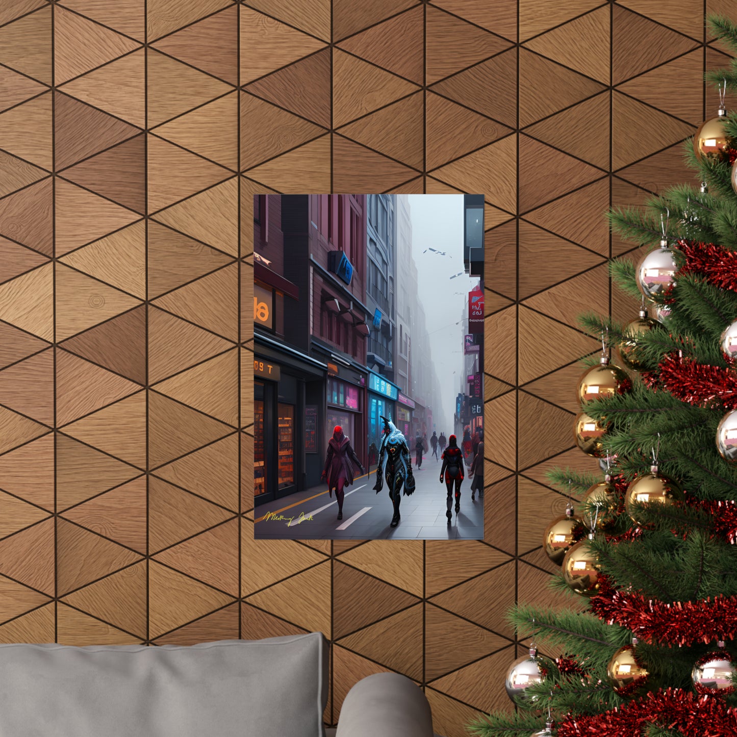 High Street into the Future Matte Vertical Posters