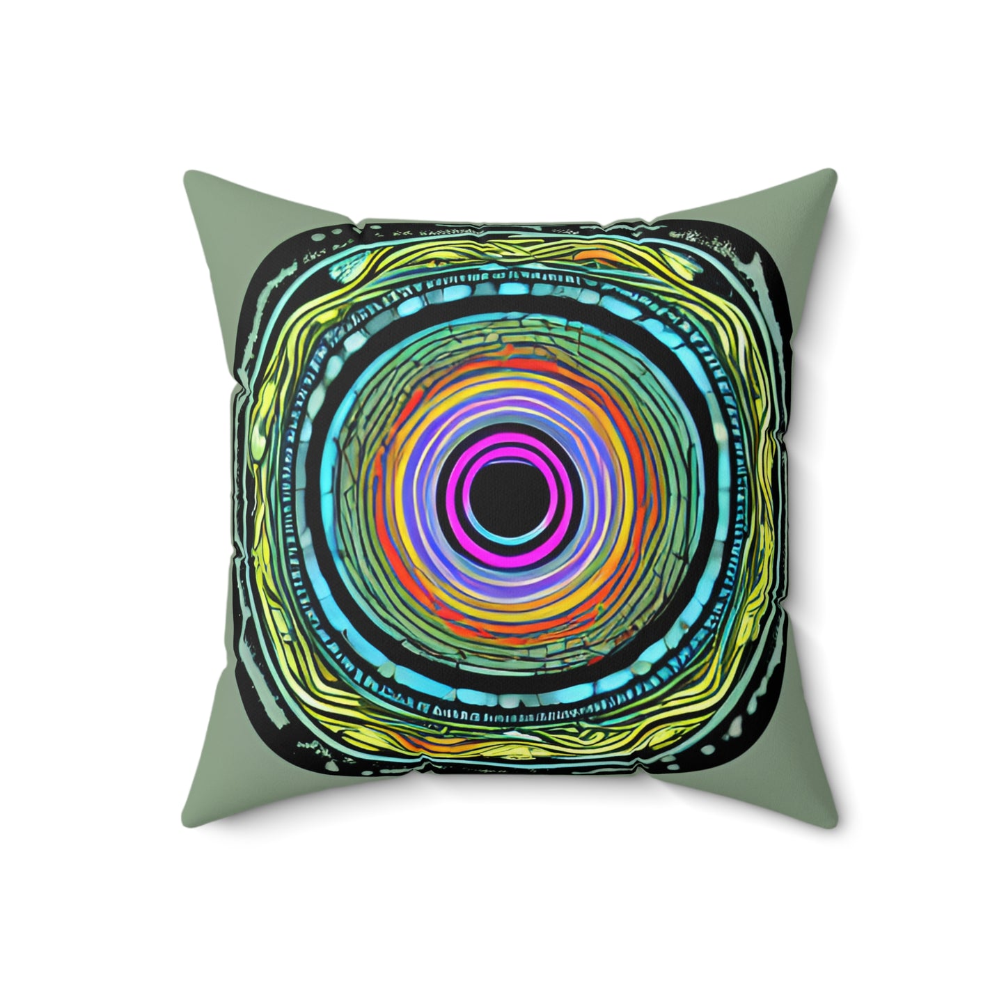 Rings 1 Spun Polyester Square Pillow