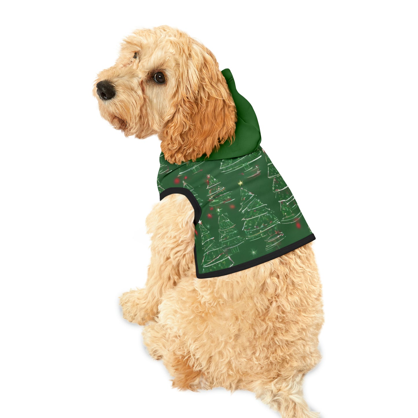 Christmas Tree Green Hood Pet Hoodie