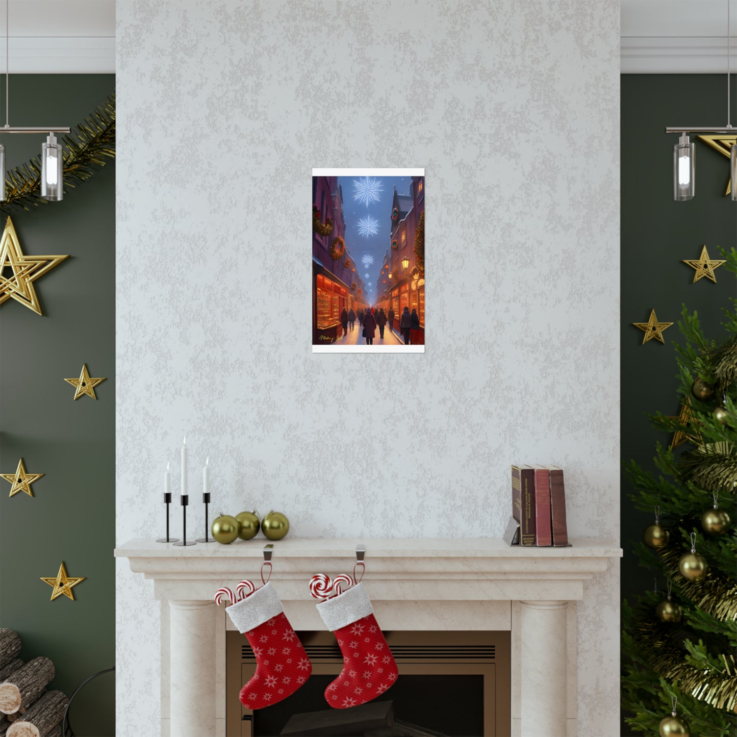 Christmas Shoppers Matte Vertical Posters