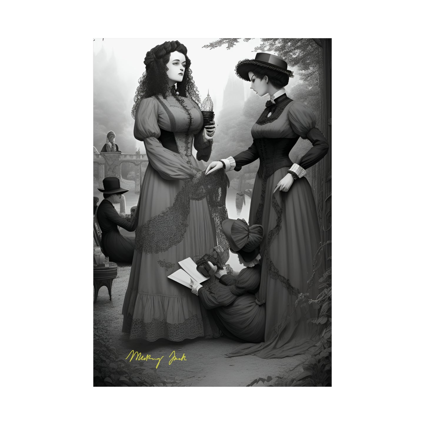 Victorian Ladies Day Out Matte Vertical Posters