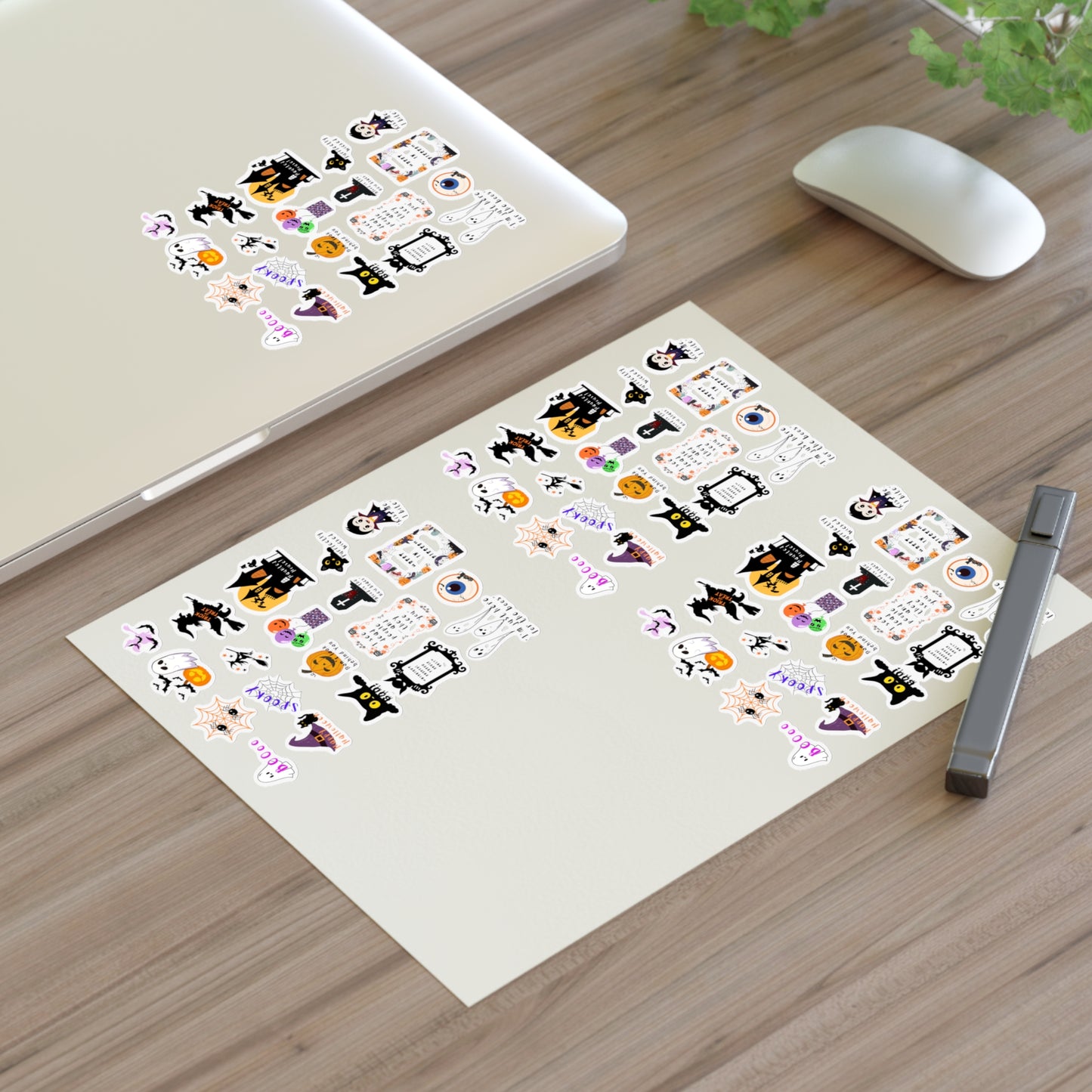 Halloween-Themed Sticker Sheets, Cute Planner Stickers, Spooky Decor, Scrapbooking Supplies, Fun Stickers for Kids & Adults