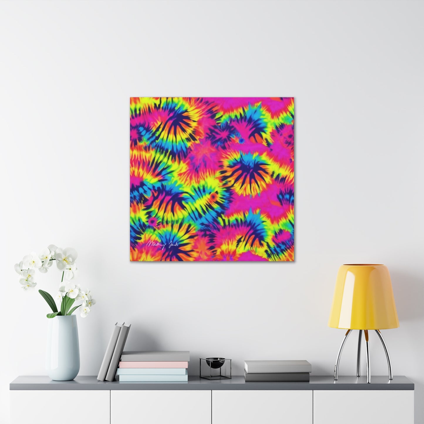 Neon Dandelions Canvas Gallery Wraps
