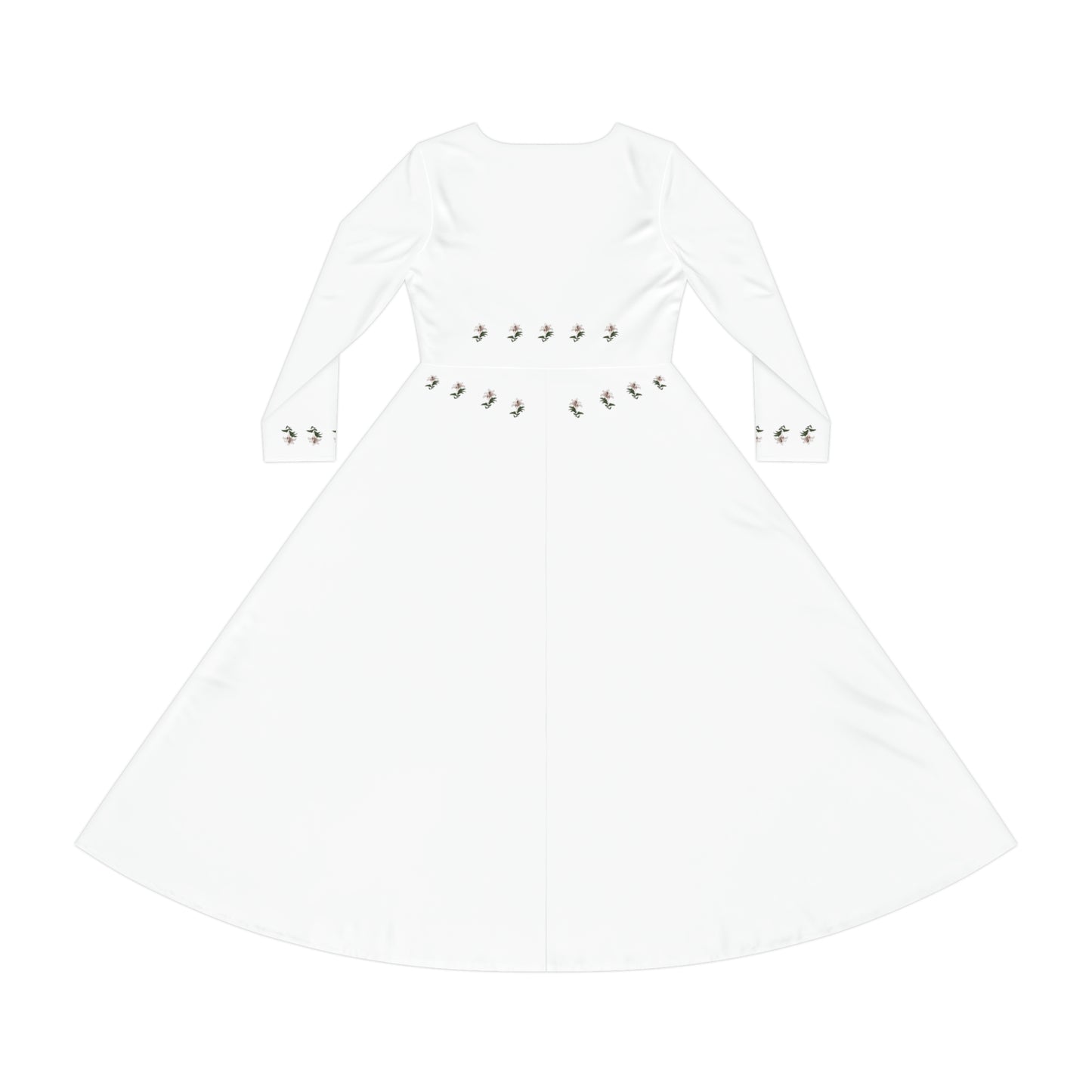 Pink lillies Women's Long Sleeve Dance Dress (AOP)