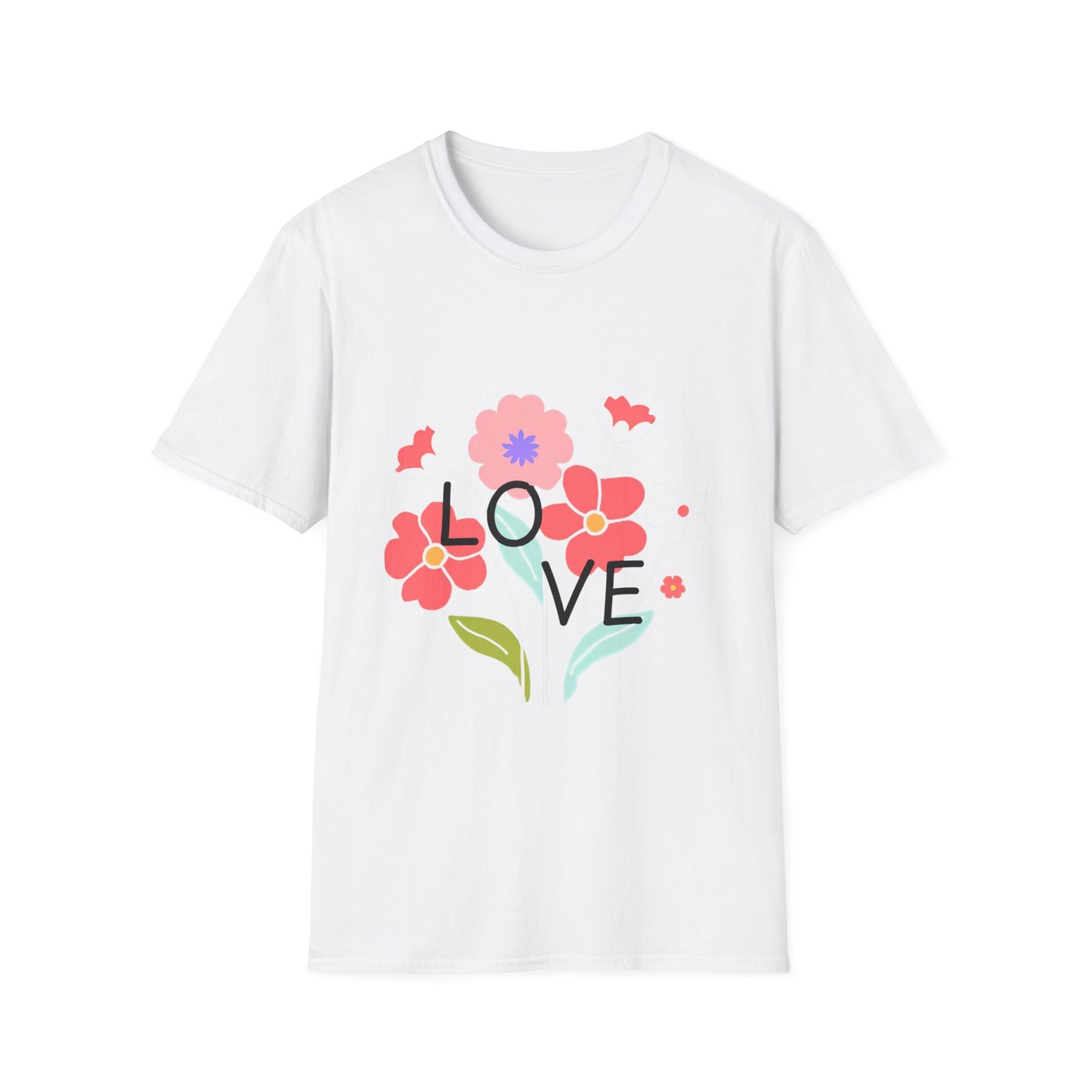 Floral T-Shirt - Flowers Bursting of Young Love