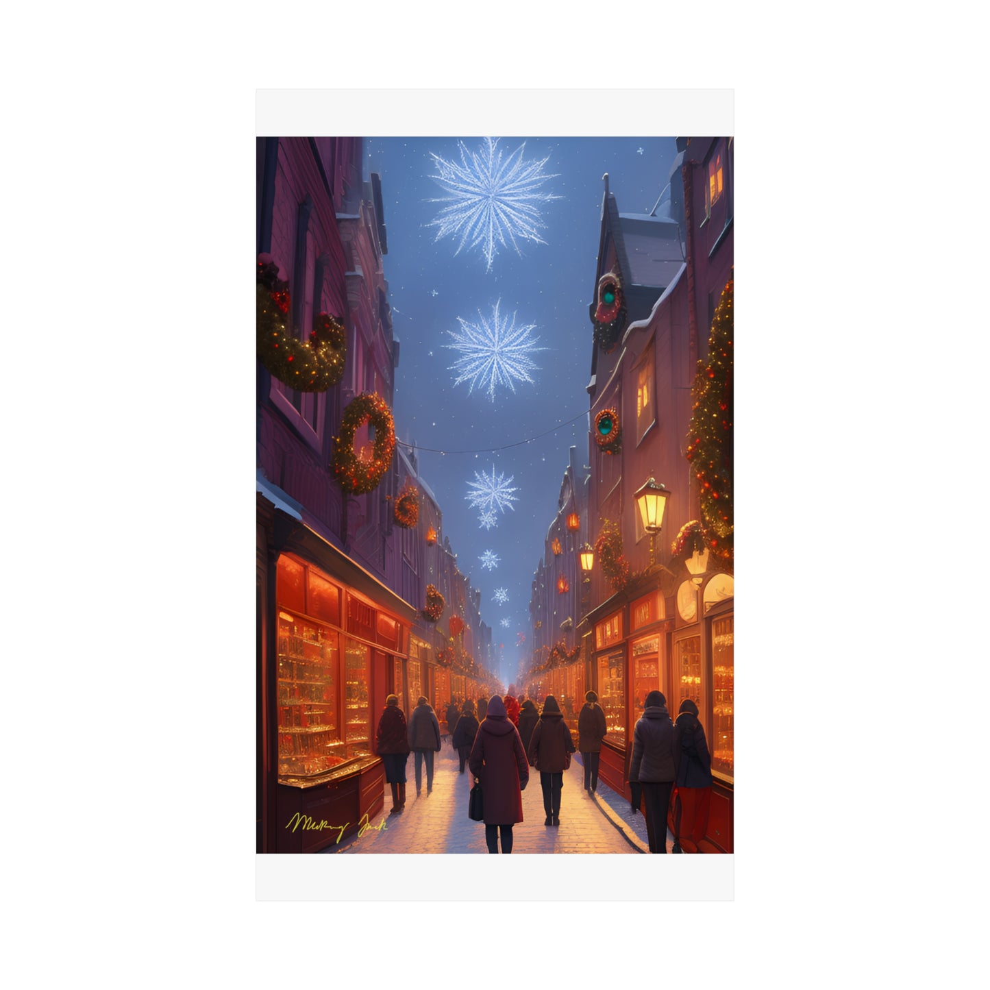 Christmas Shoppers Matte Vertical Posters