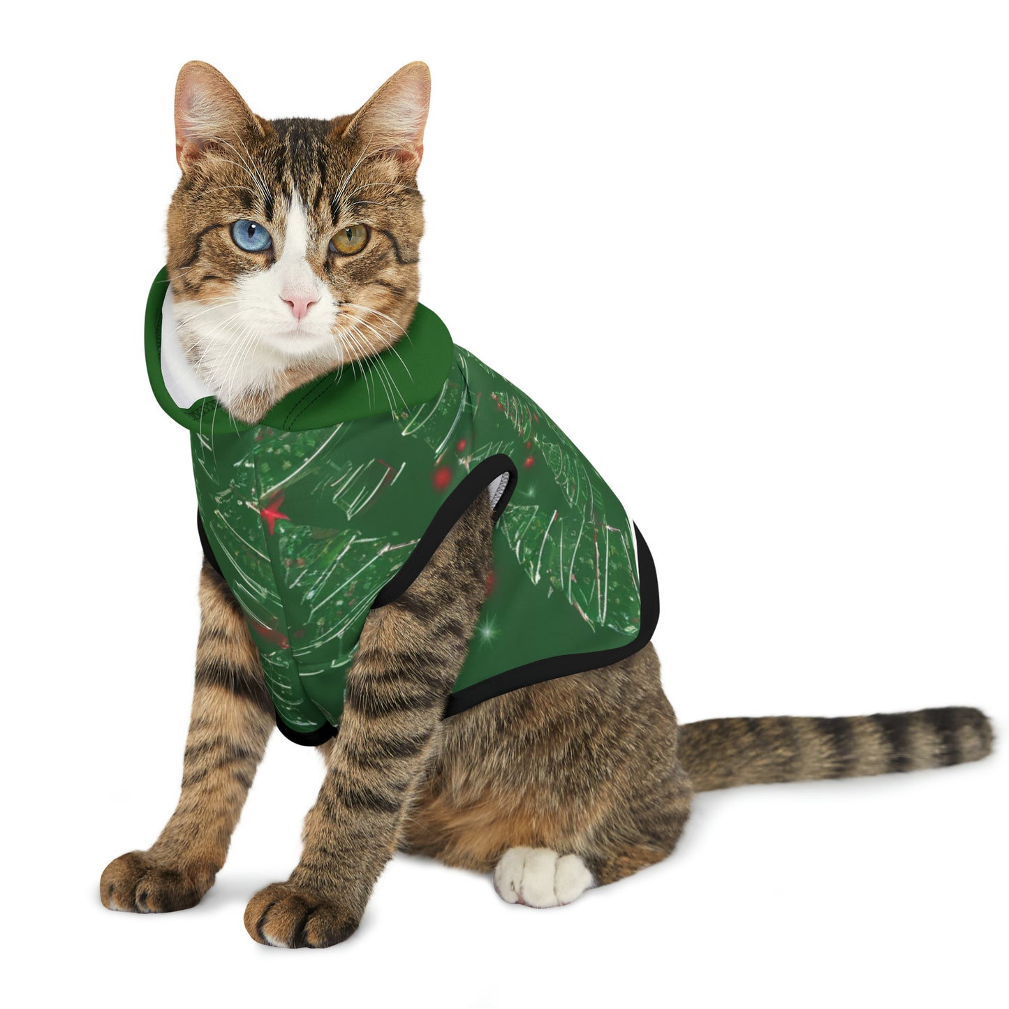 Christmas Tree Green Hood Pet Hoodie