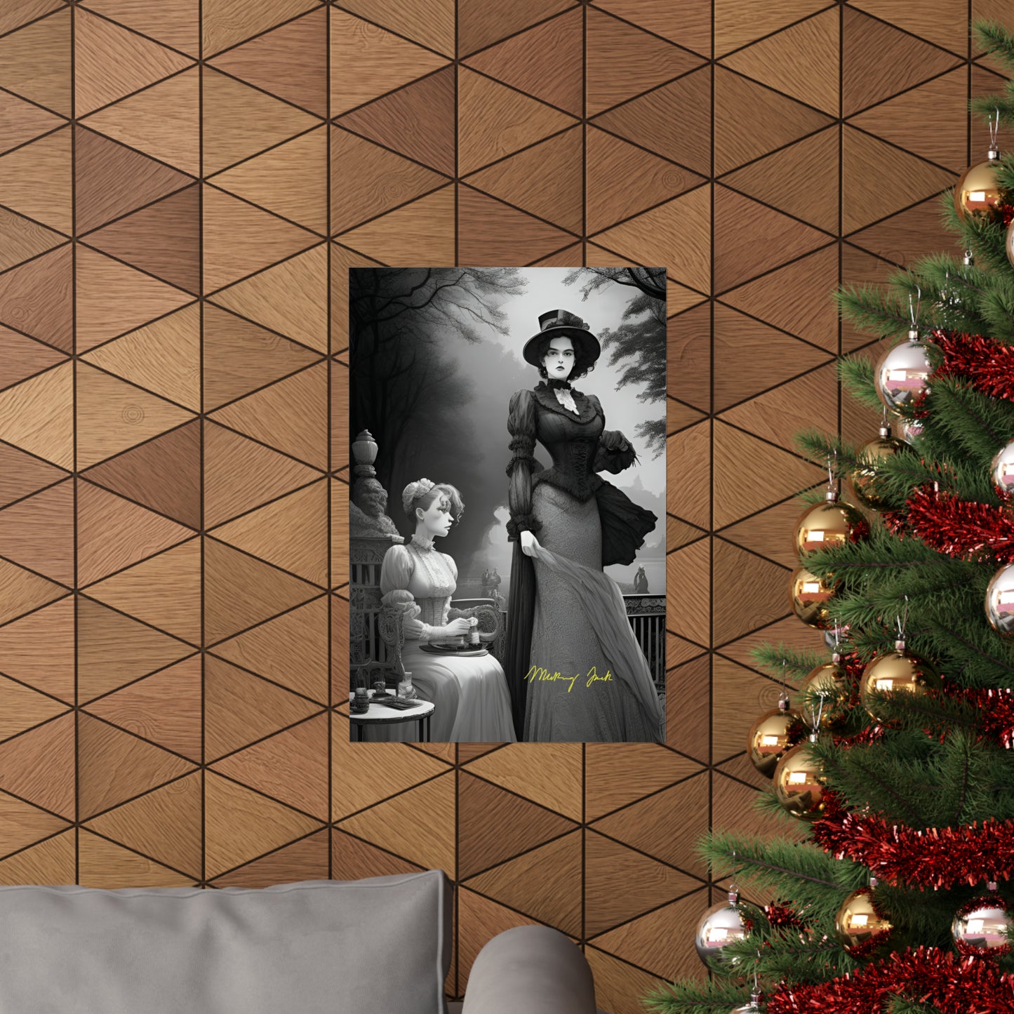 Victorian Ladies Walk Matte Vertical Posters