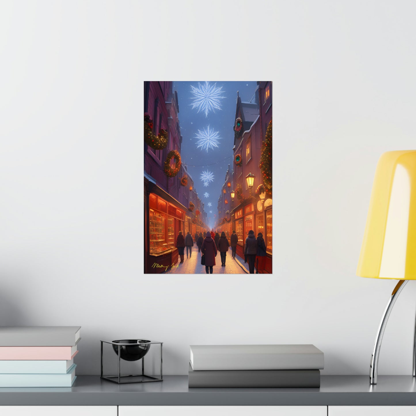 Christmas Shoppers Matte Vertical Posters