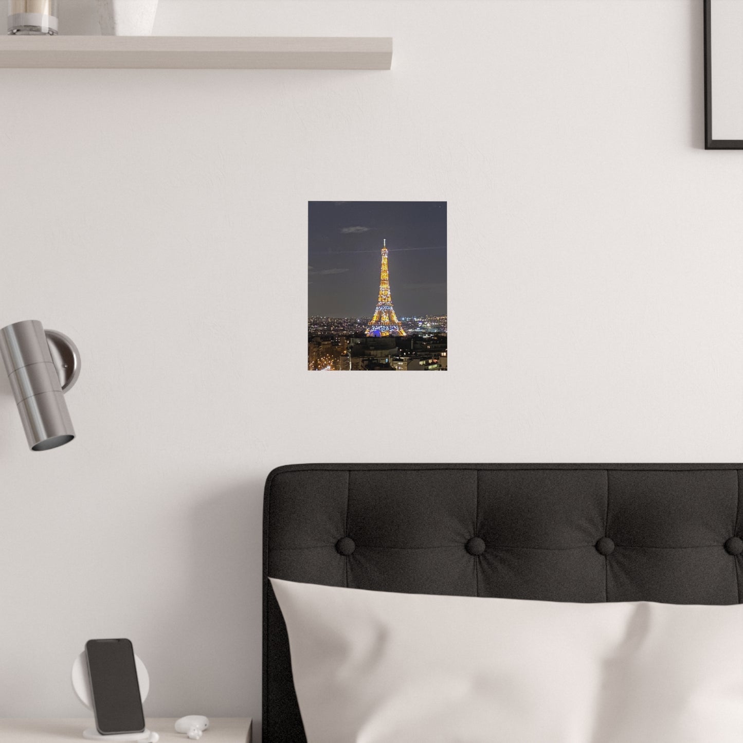 Merry Christmas Eiffel Future Satin Poster (210gsm)