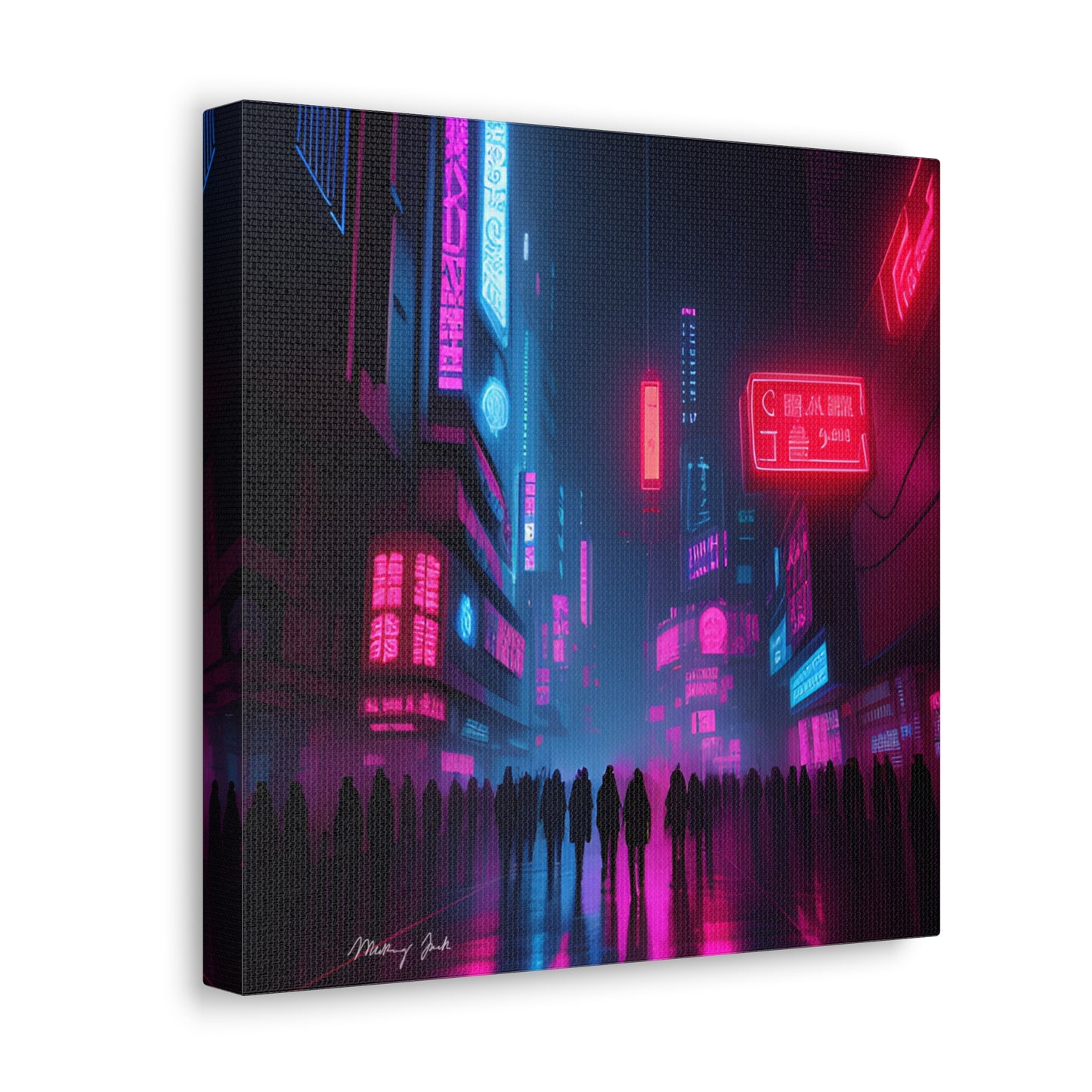 Shopping High Street Sales Futuristic Canvas Gallery Wraps