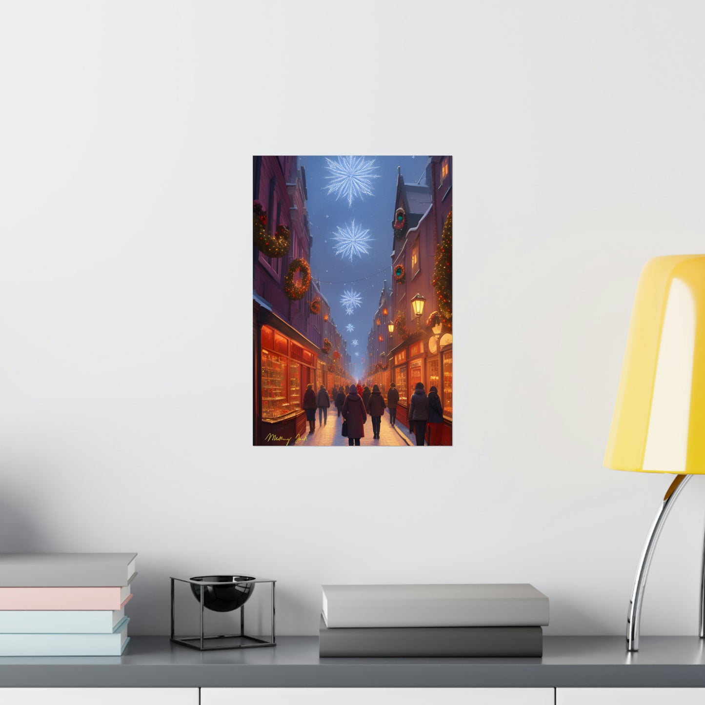 Christmas Shoppers Matte Vertical Posters