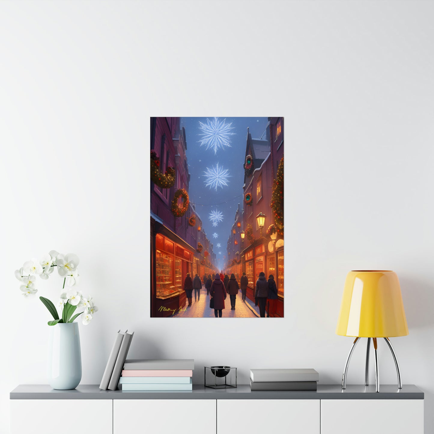Christmas Shoppers Matte Vertical Posters