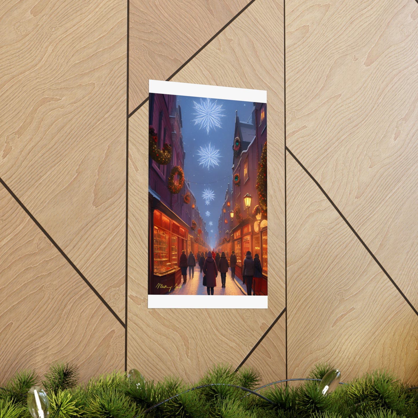 Christmas Shoppers Matte Vertical Posters