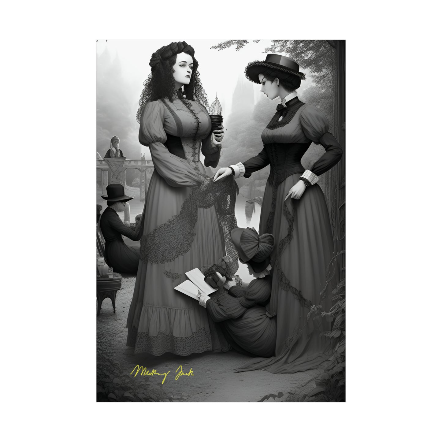 Victorian Ladies Day Out Matte Vertical Posters