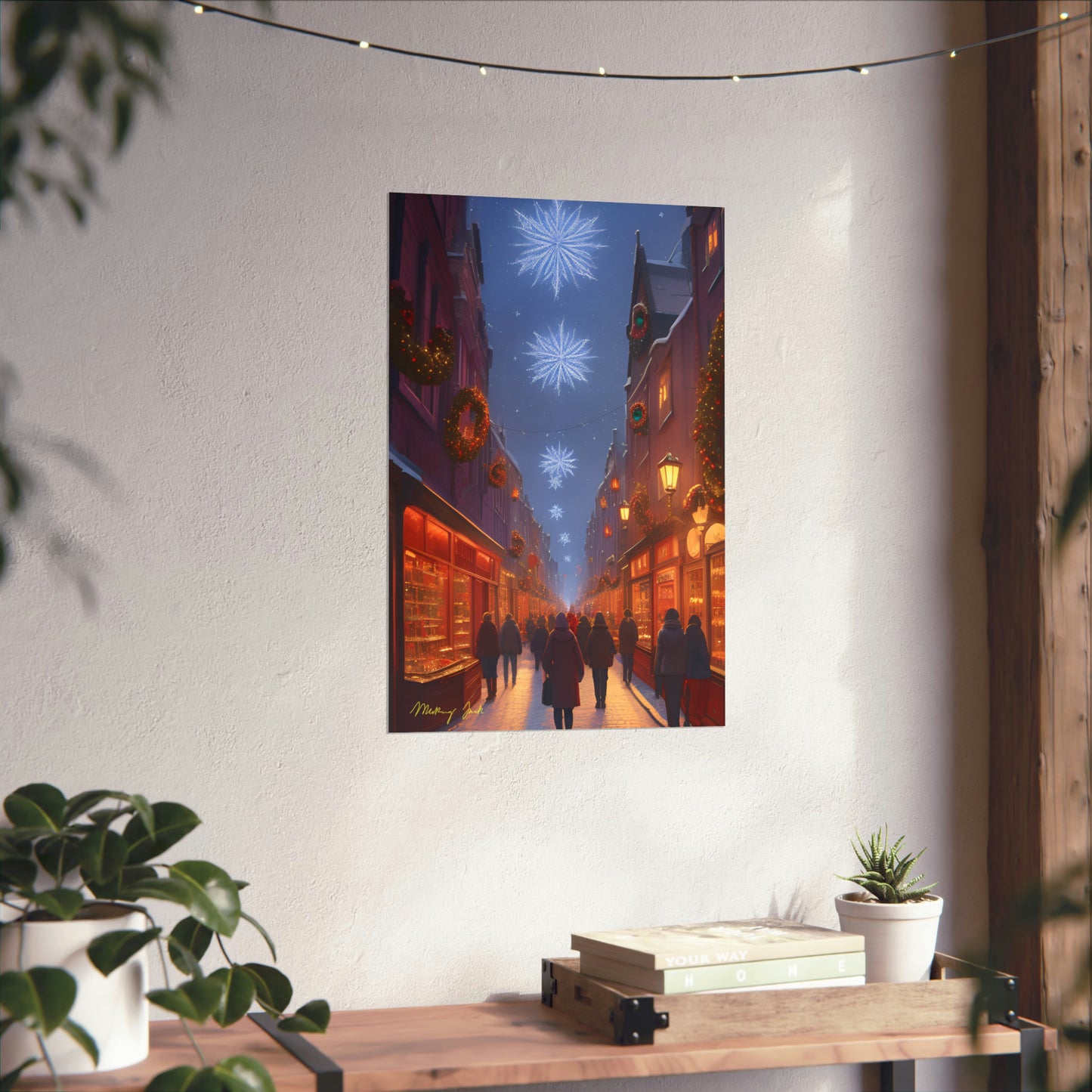 Christmas Shoppers Matte Vertical Posters