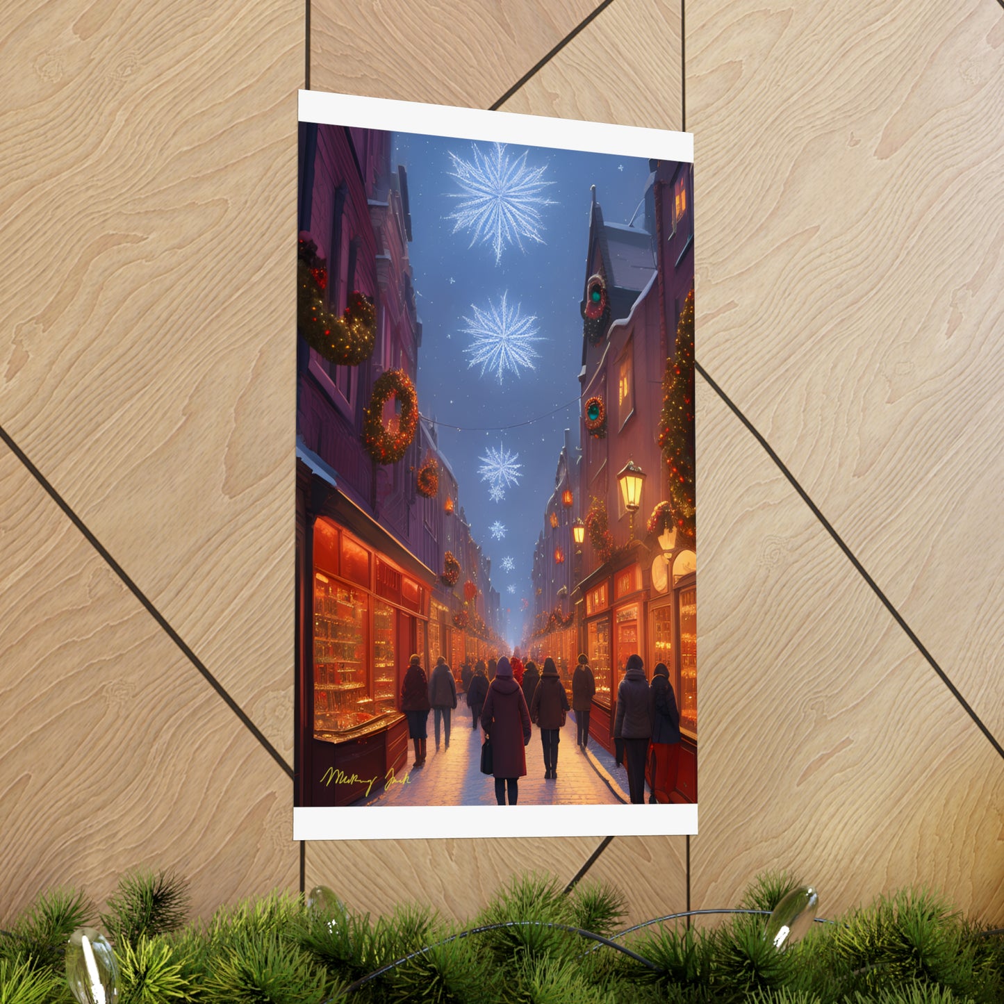 Christmas Shoppers Matte Vertical Posters