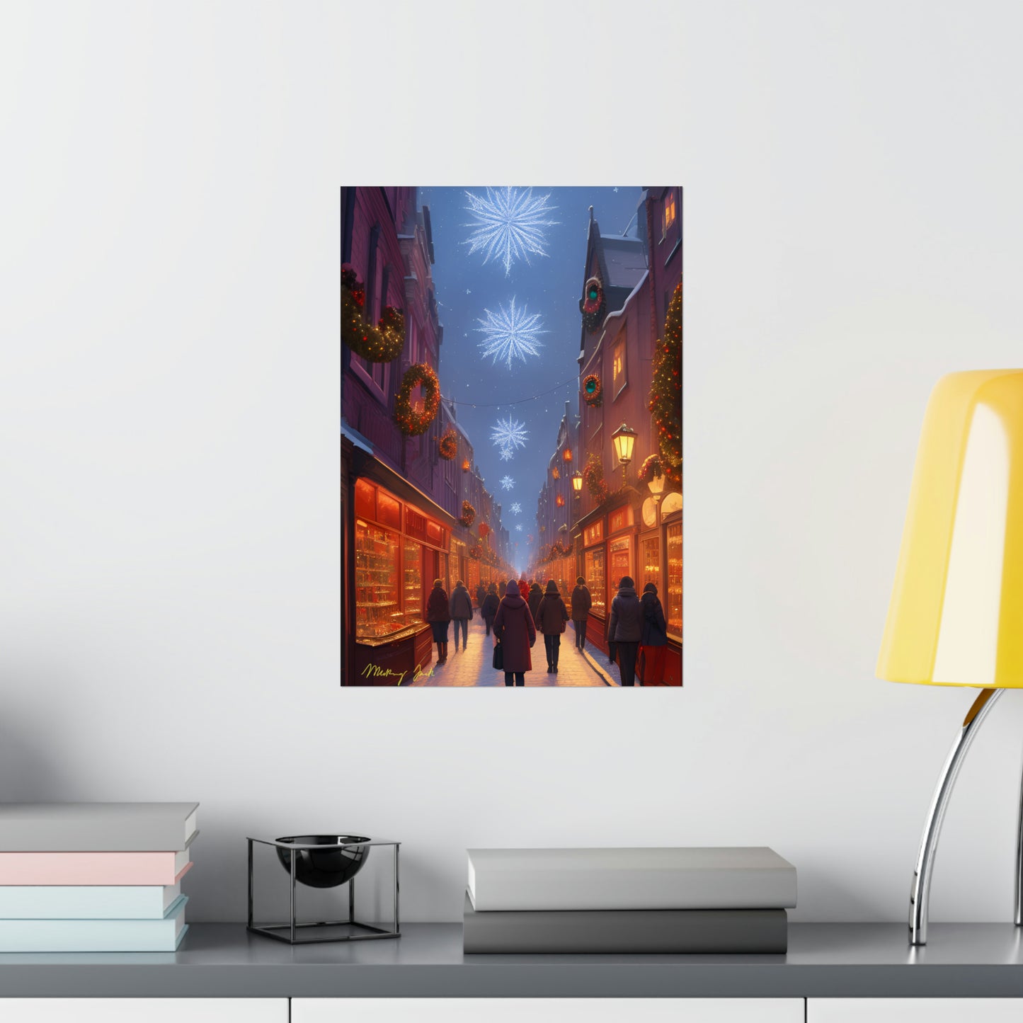 Christmas Shoppers Matte Vertical Posters
