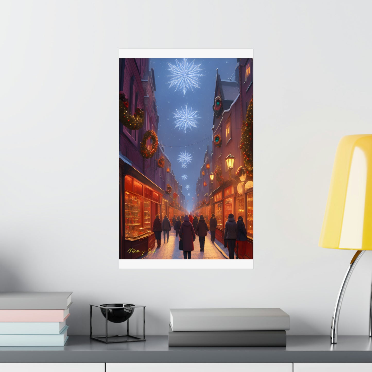 Christmas Shoppers Matte Vertical Posters