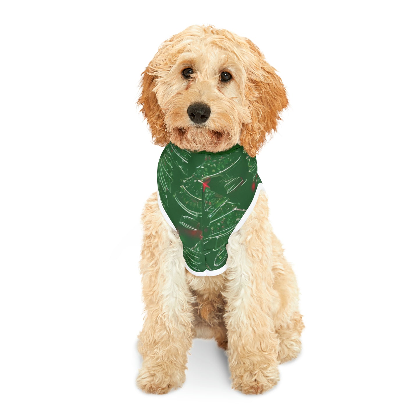 Christmas Tree Green Hood Pet Hoodie