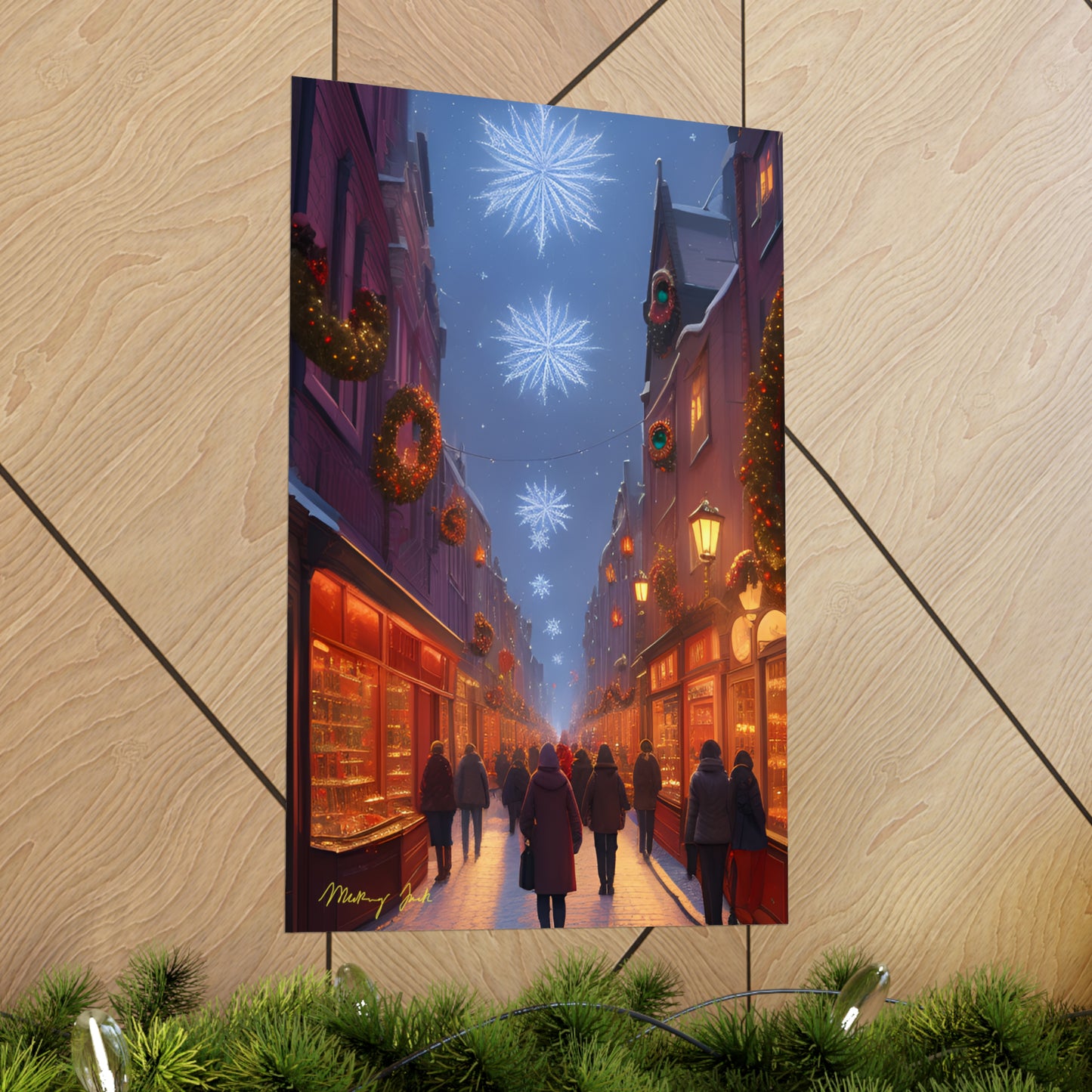 Christmas Shoppers Matte Vertical Posters