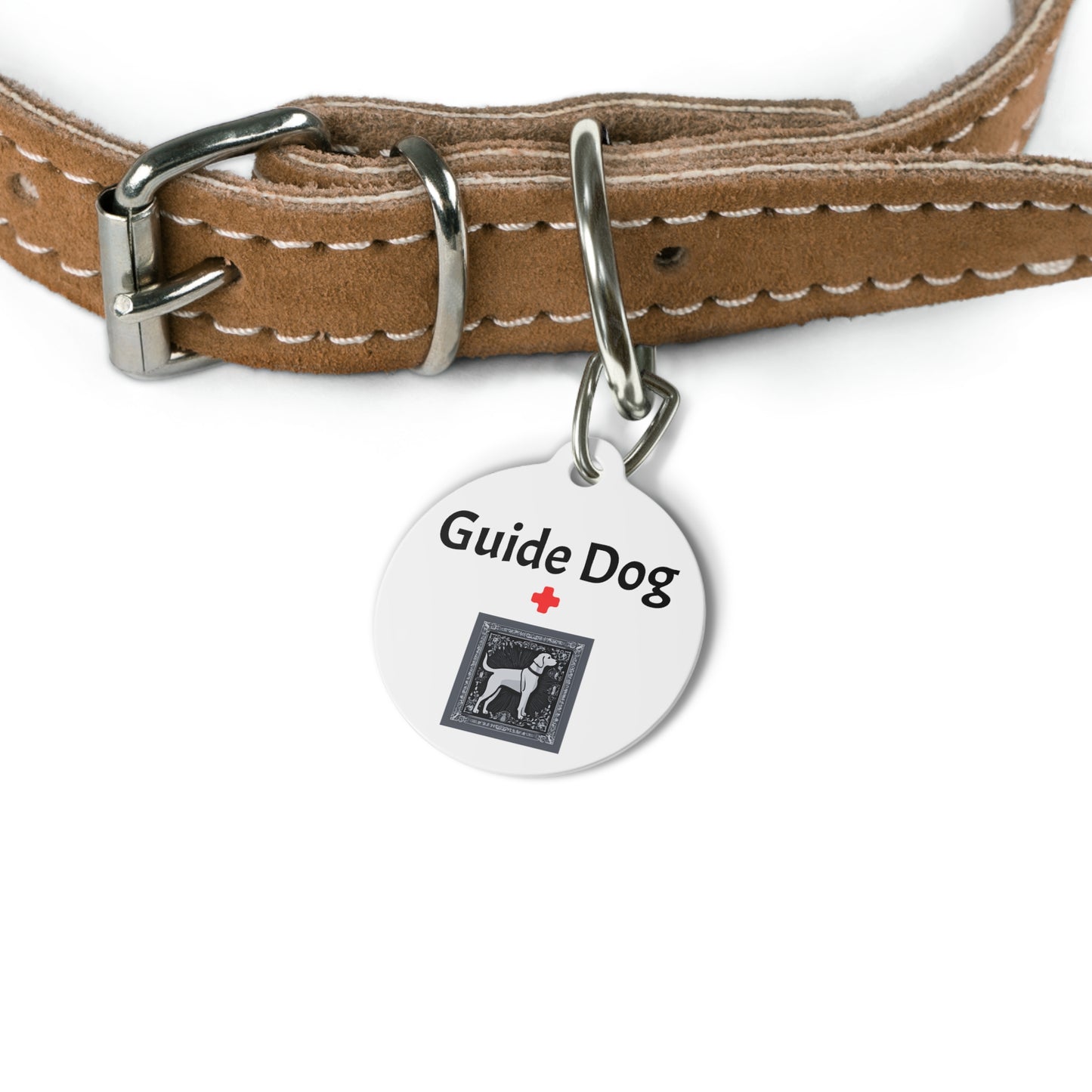 Guide Dog Pet Tag White