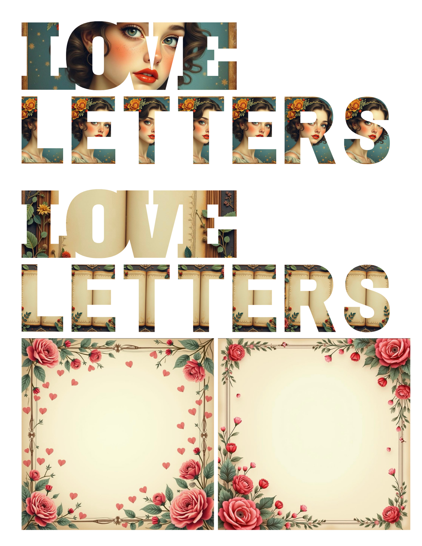 Love Letters War & Peace Junk Journal Template Pack 25 Pages