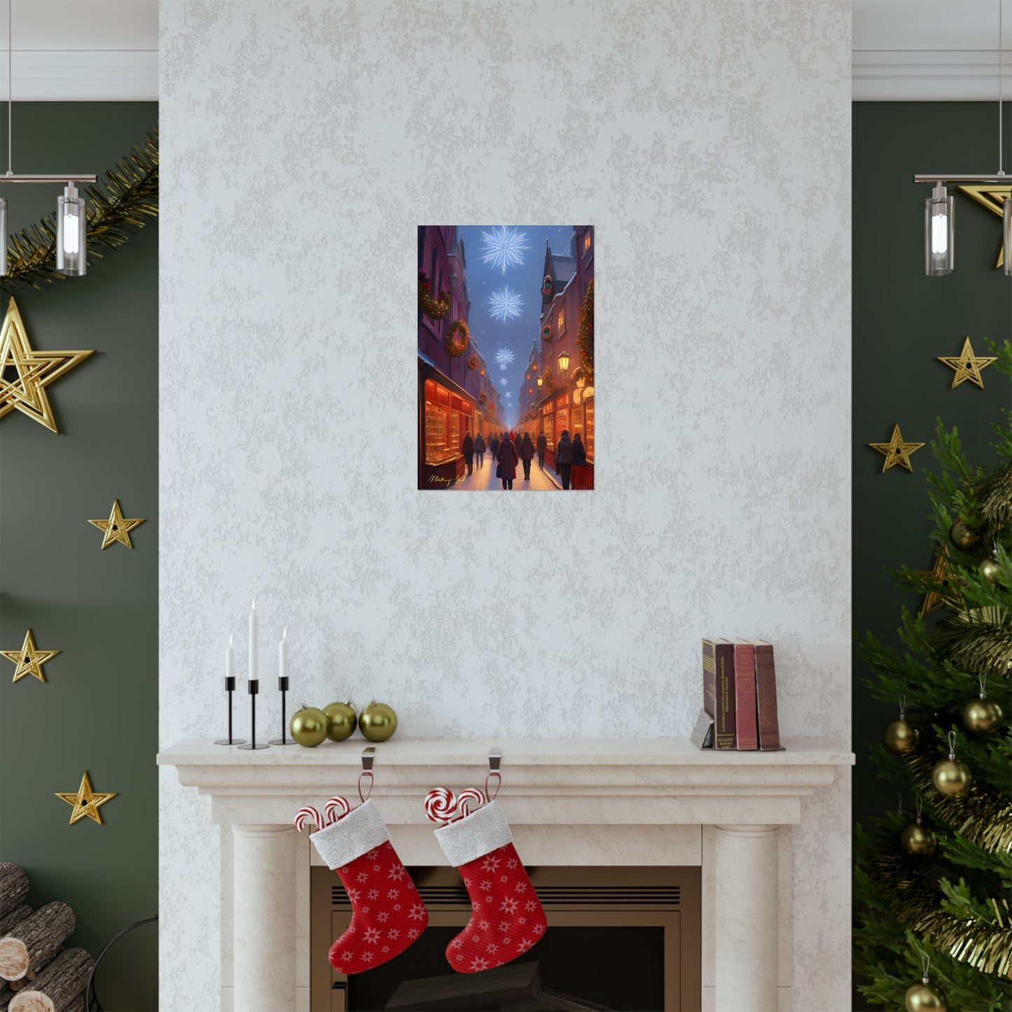 Christmas Shoppers Matte Vertical Posters