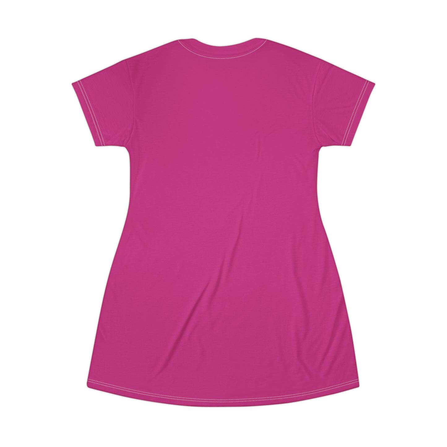 Good Witch T-Shirt Dress (AOP) dark pink
