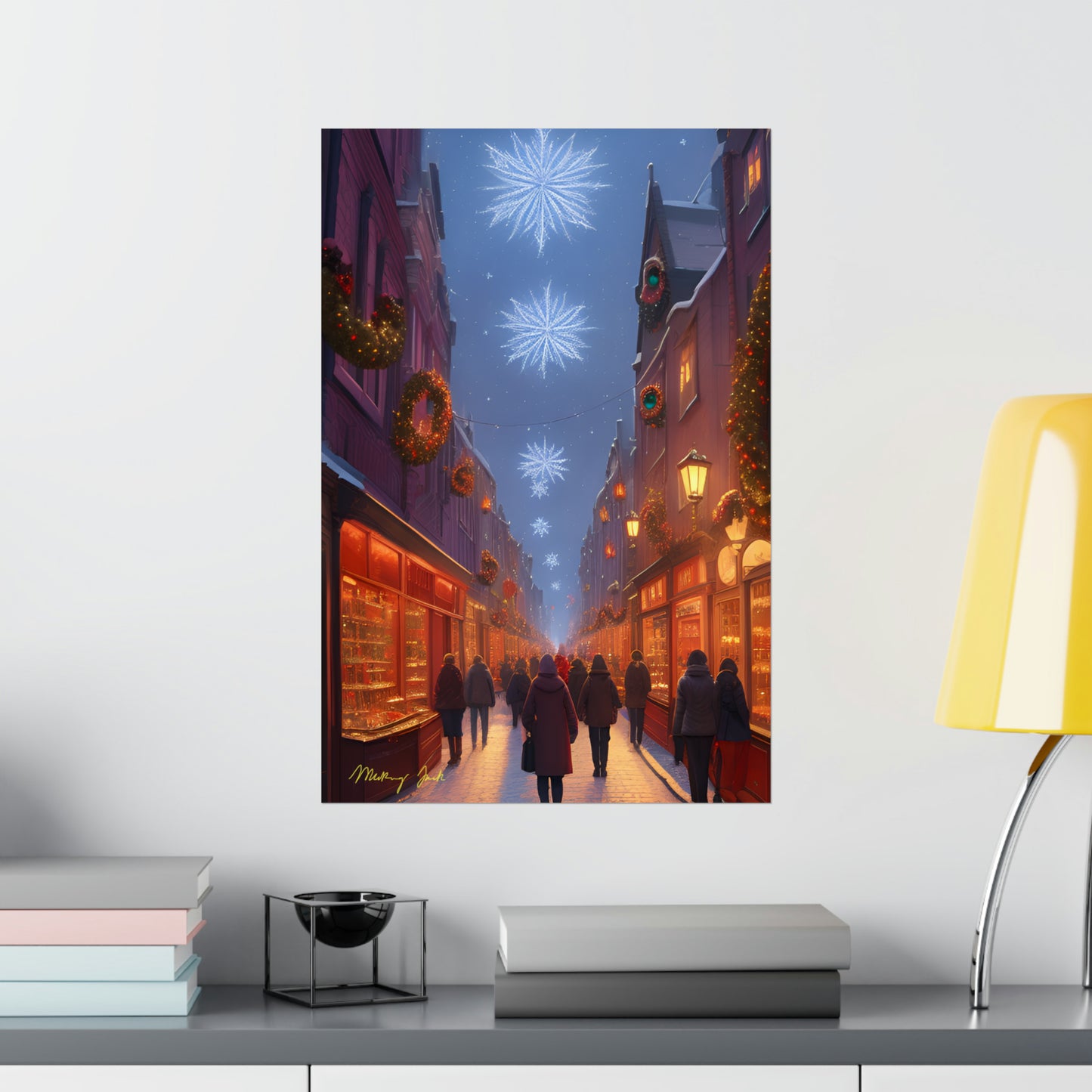 Christmas Shoppers Matte Vertical Posters