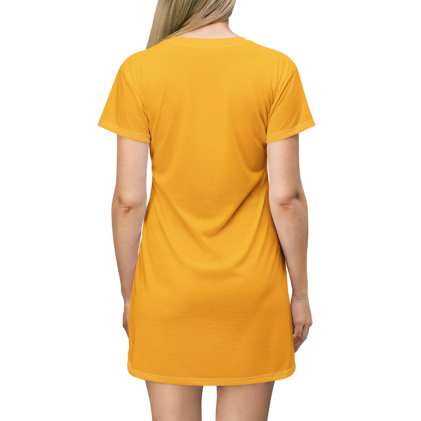 Good Witch T-Shirt Dress (AOP) yellow
