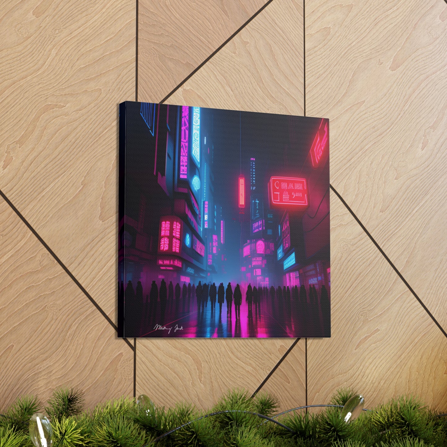 Shopping High Street Sales Futuristic Canvas Gallery Wraps
