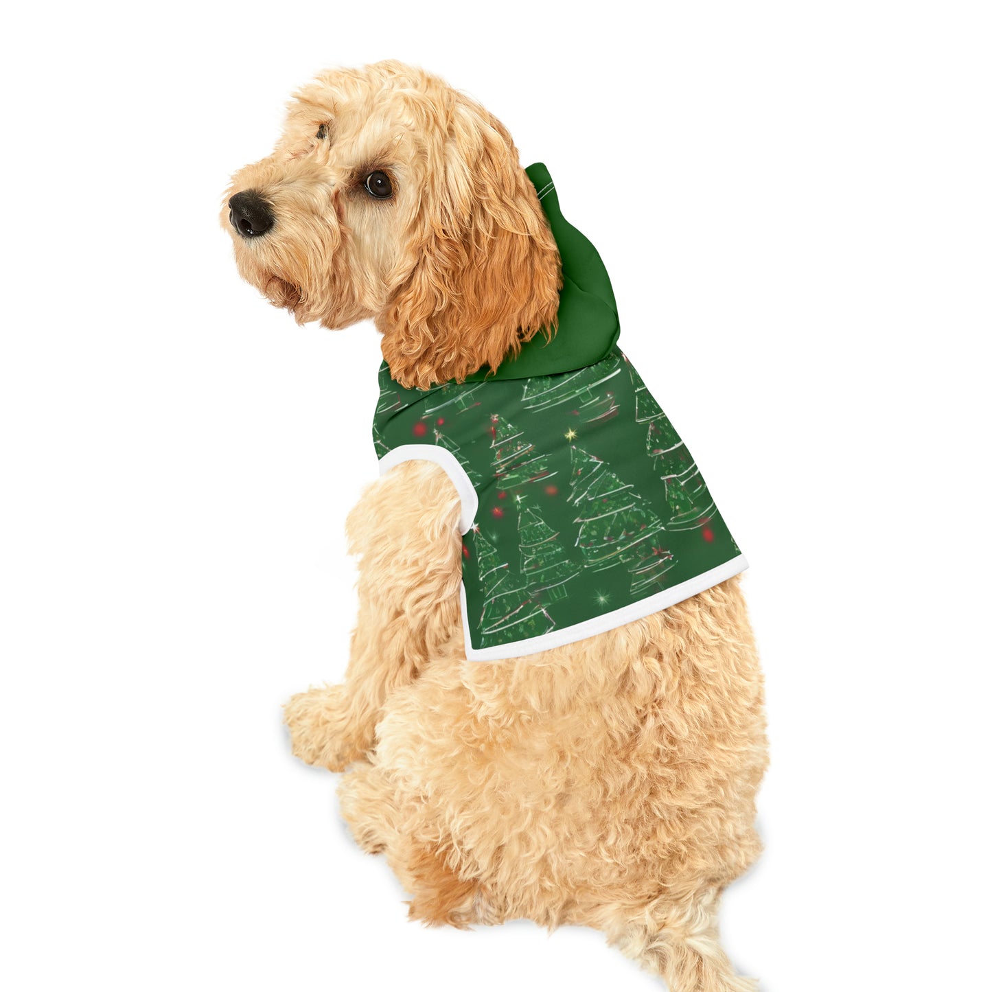 Christmas Tree Green Hood Pet Hoodie