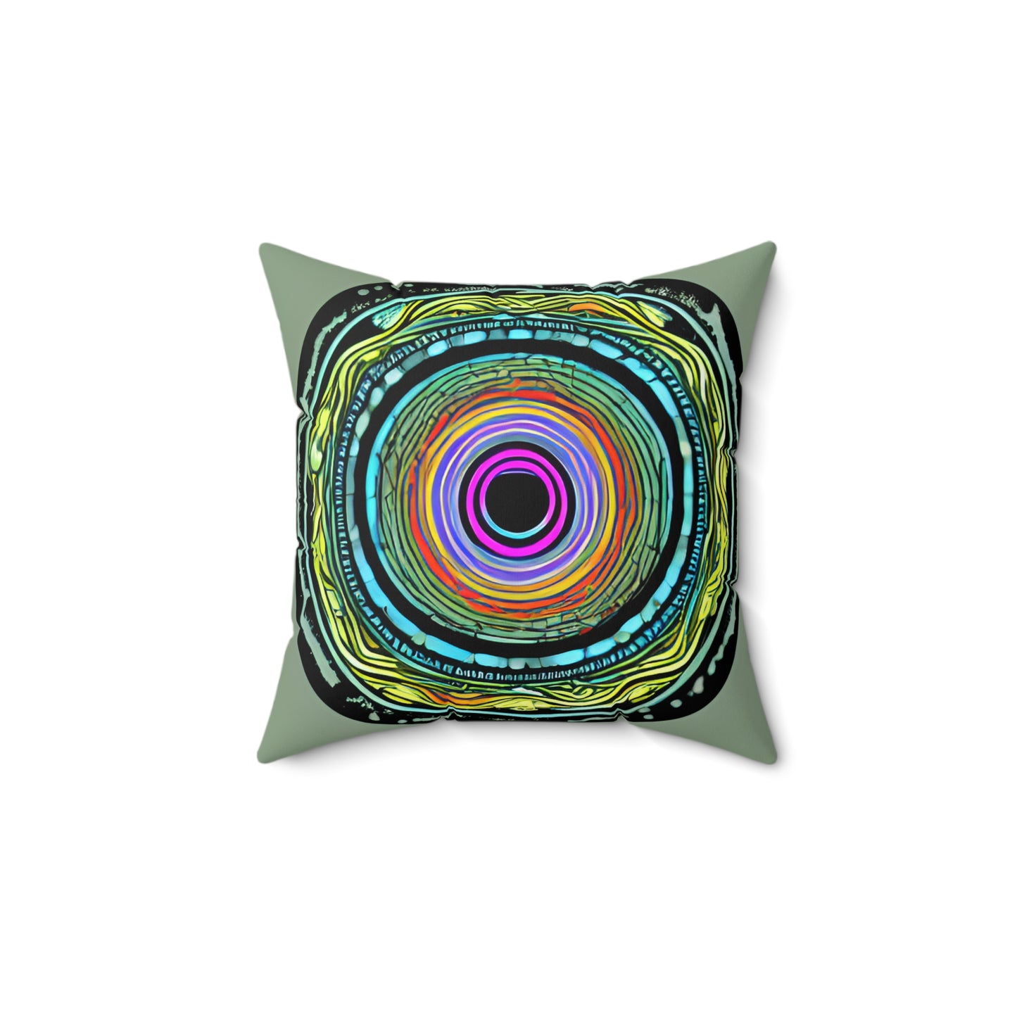 Rings 1 Spun Polyester Square Pillow