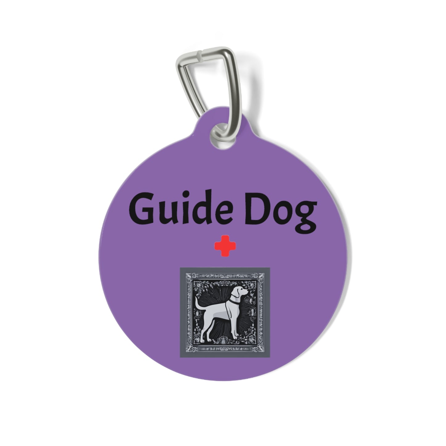 Guide Dog Pet Tag Light Purple