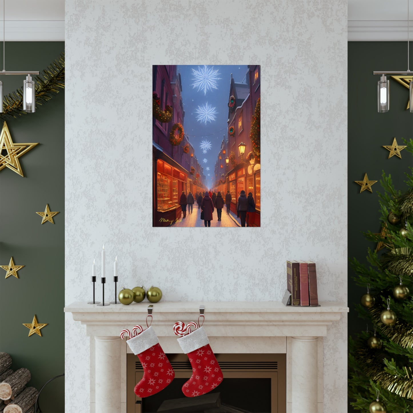 Christmas Shoppers Matte Vertical Posters