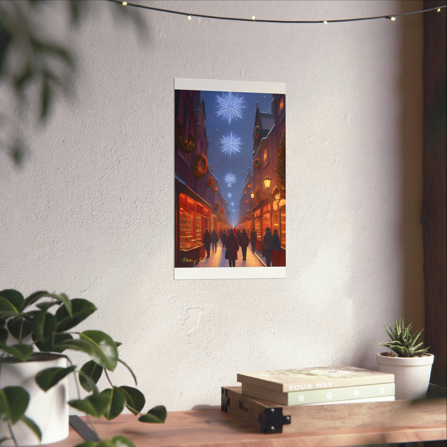 Christmas Shoppers Matte Vertical Posters